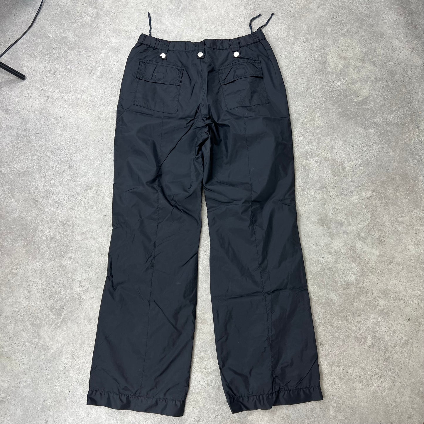 Black cargo trousers