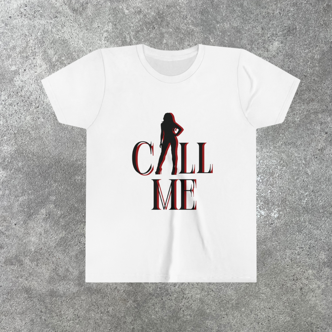 Call Me Slogan Baby Tee