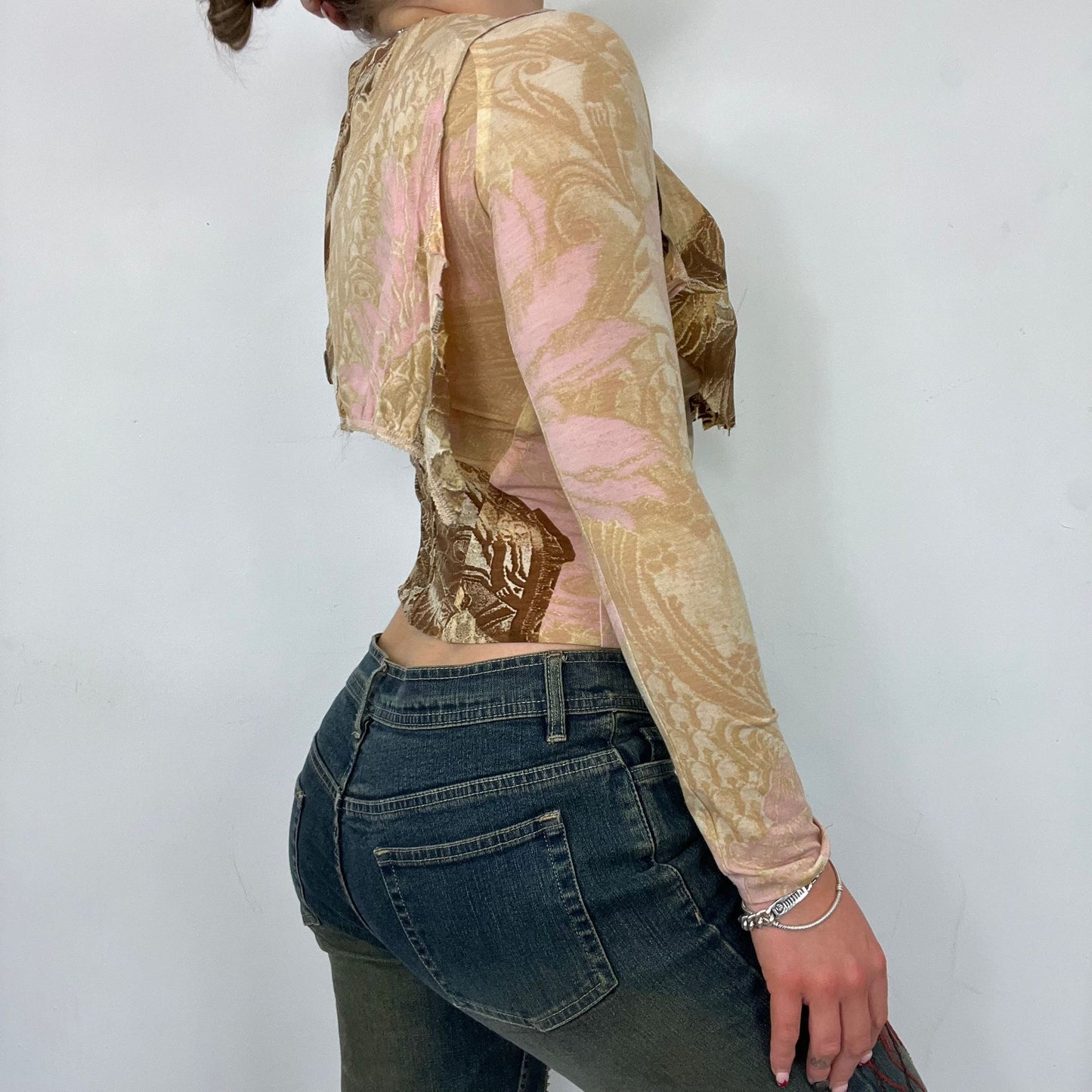Roberto Cavalli Long Sleeve Cape Top (S)