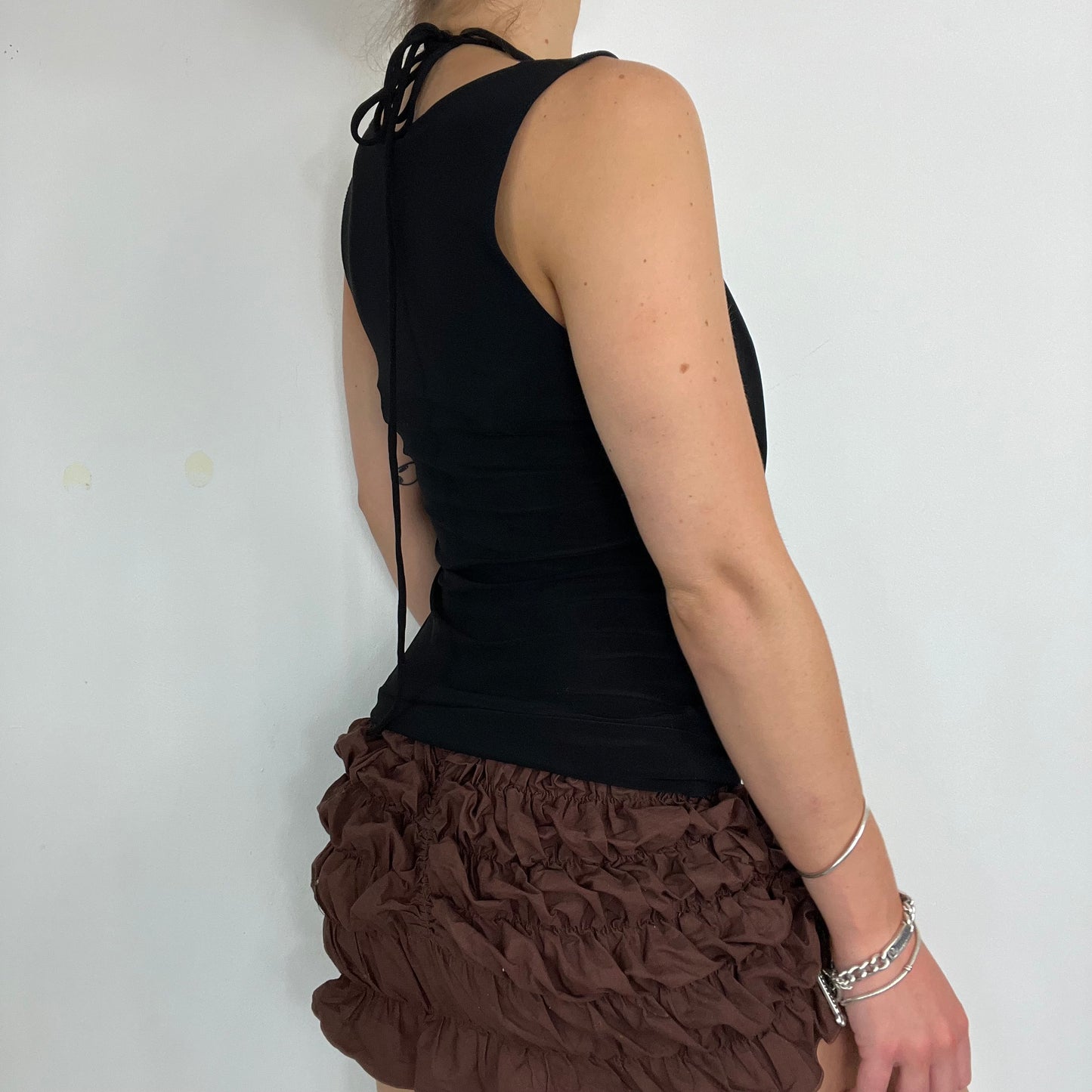 00s Y2K Vintage Drape Neck Halter Top