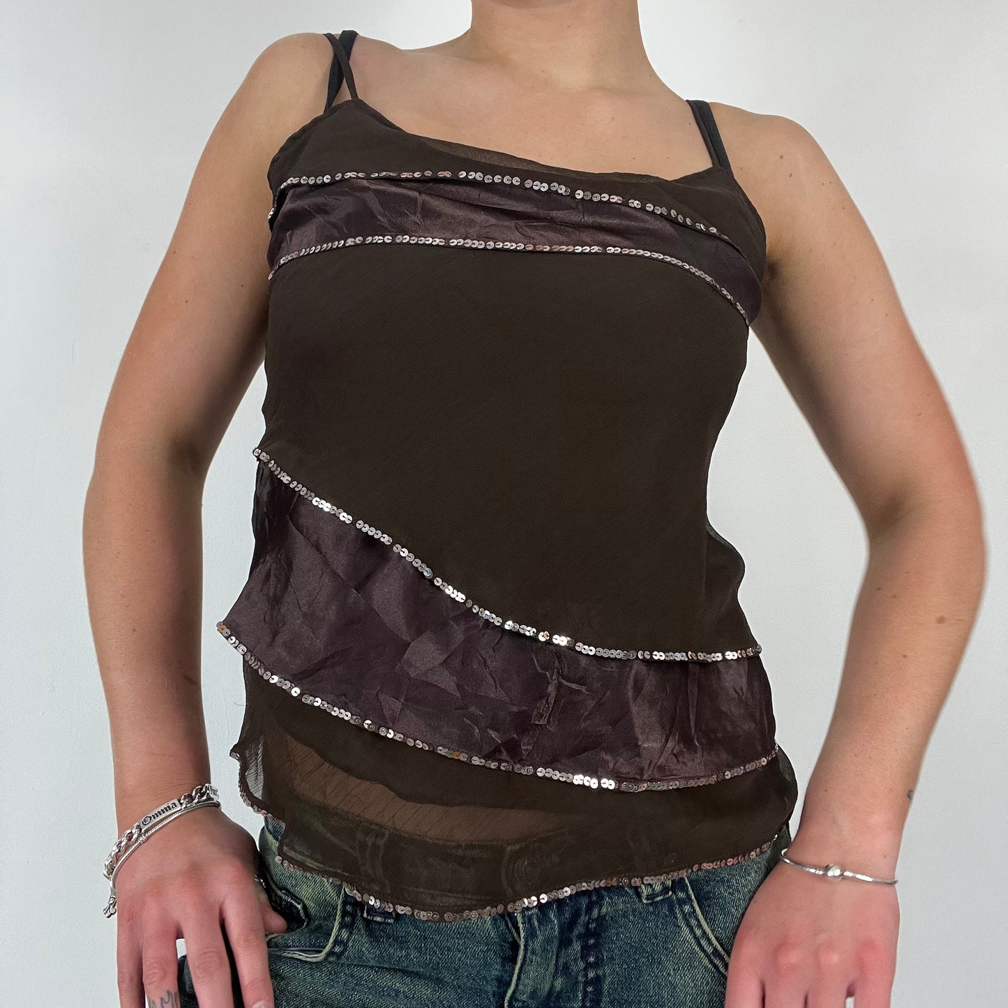 Y2K sequin cami top - Size M