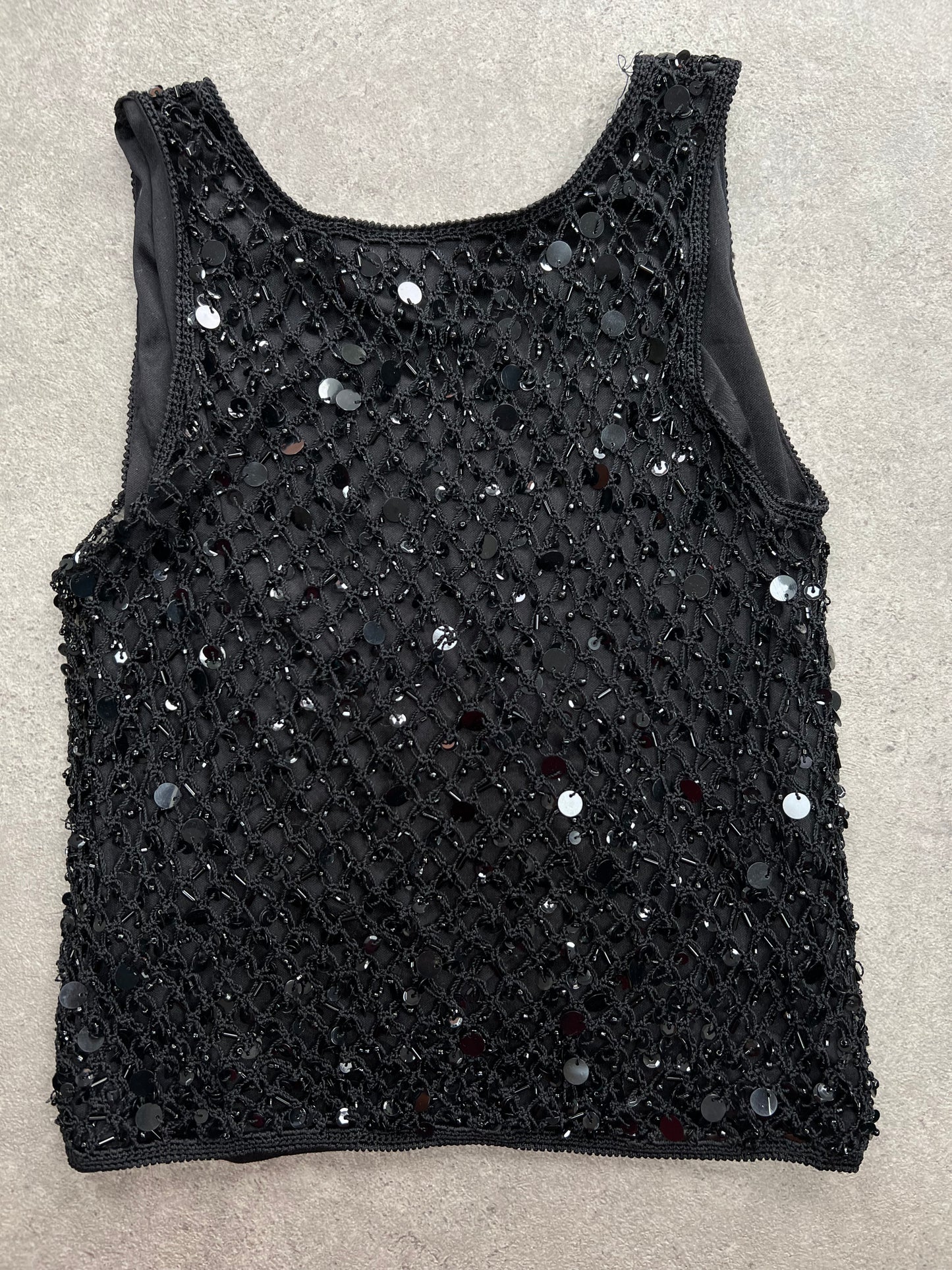 00s vintage sequin vest top - Size S
