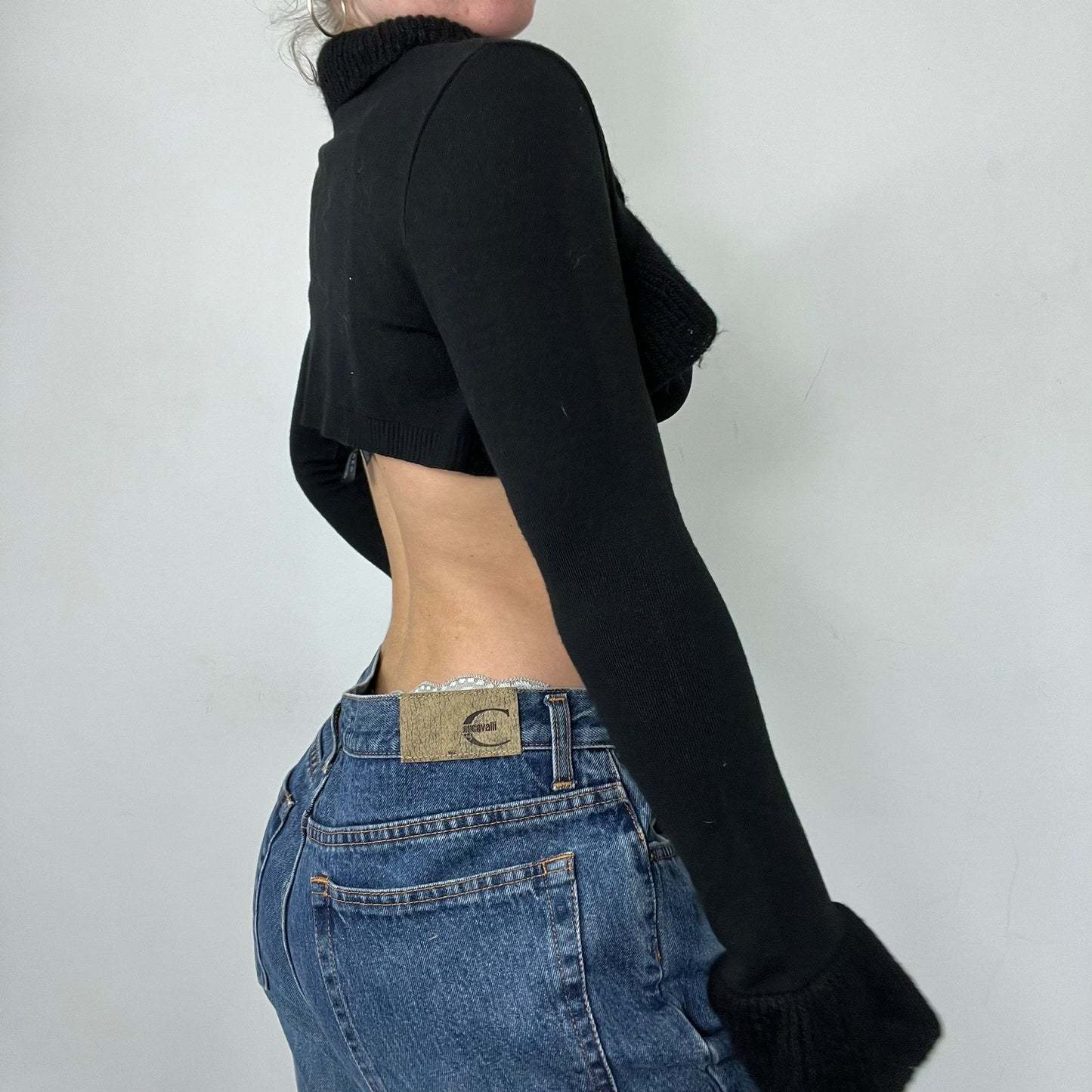 Black Ruffle Hem Bolero (S)