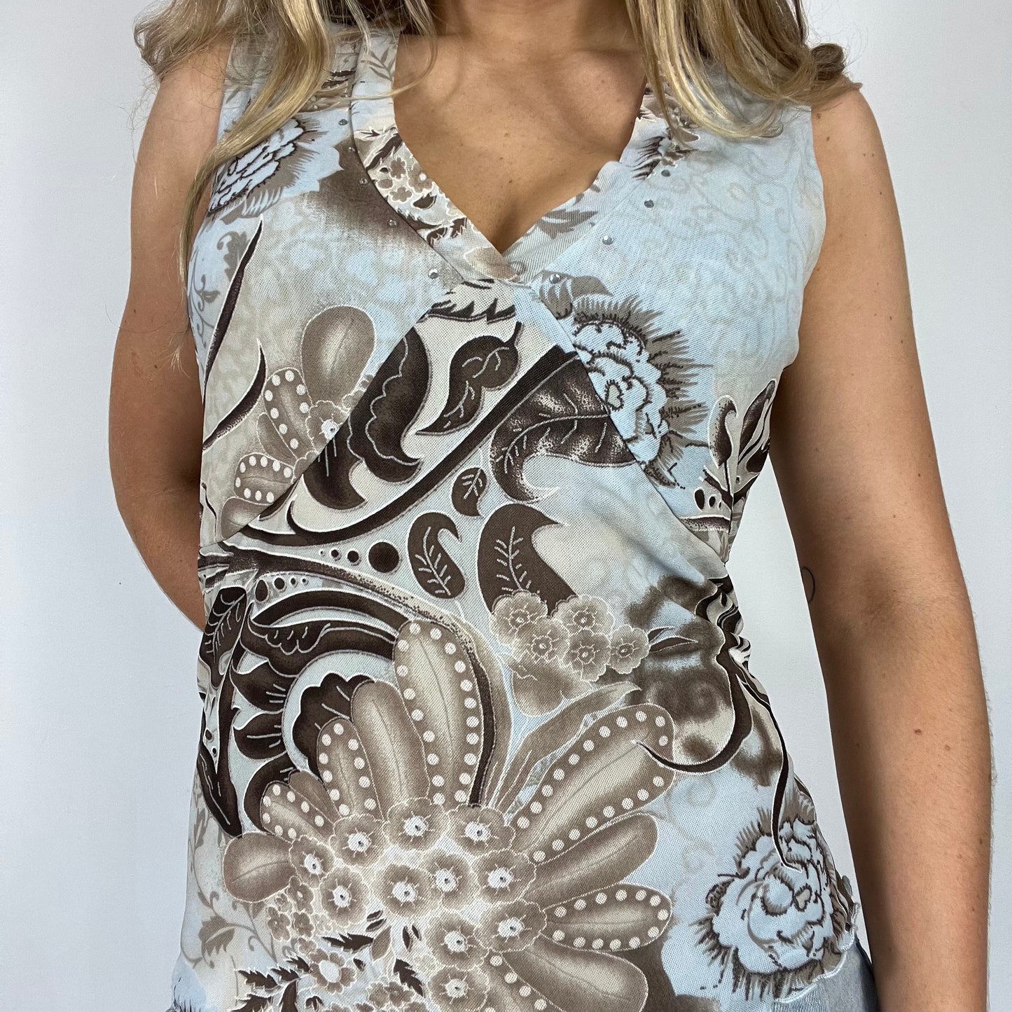 00s vintage graphic print vest top - Size M