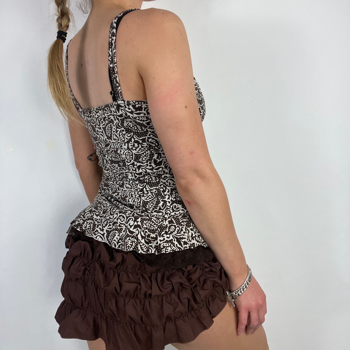 00s brown cami top - Size s