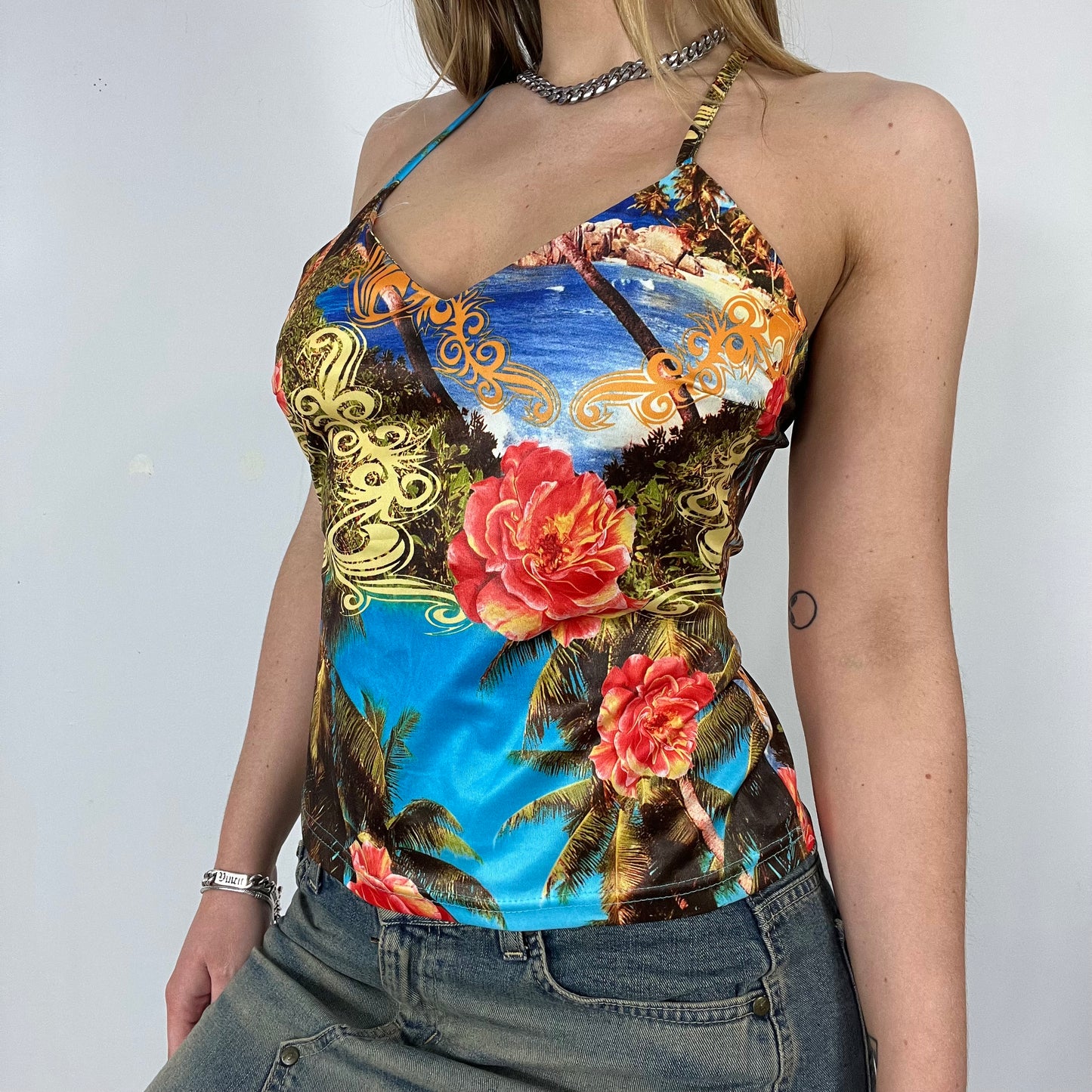 Y2K graphic print vest top - Size S