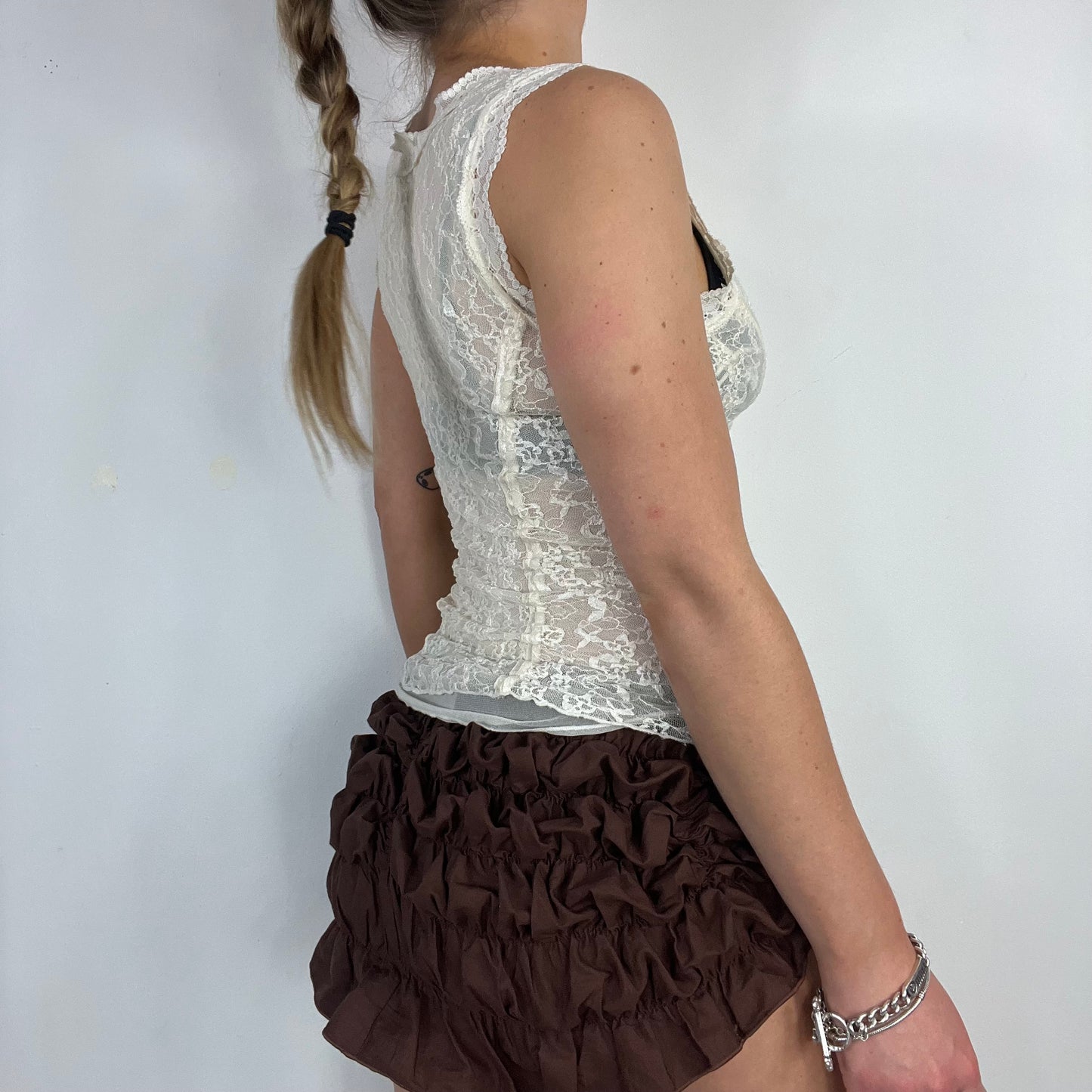 00s lace cami corset vest top - Size S