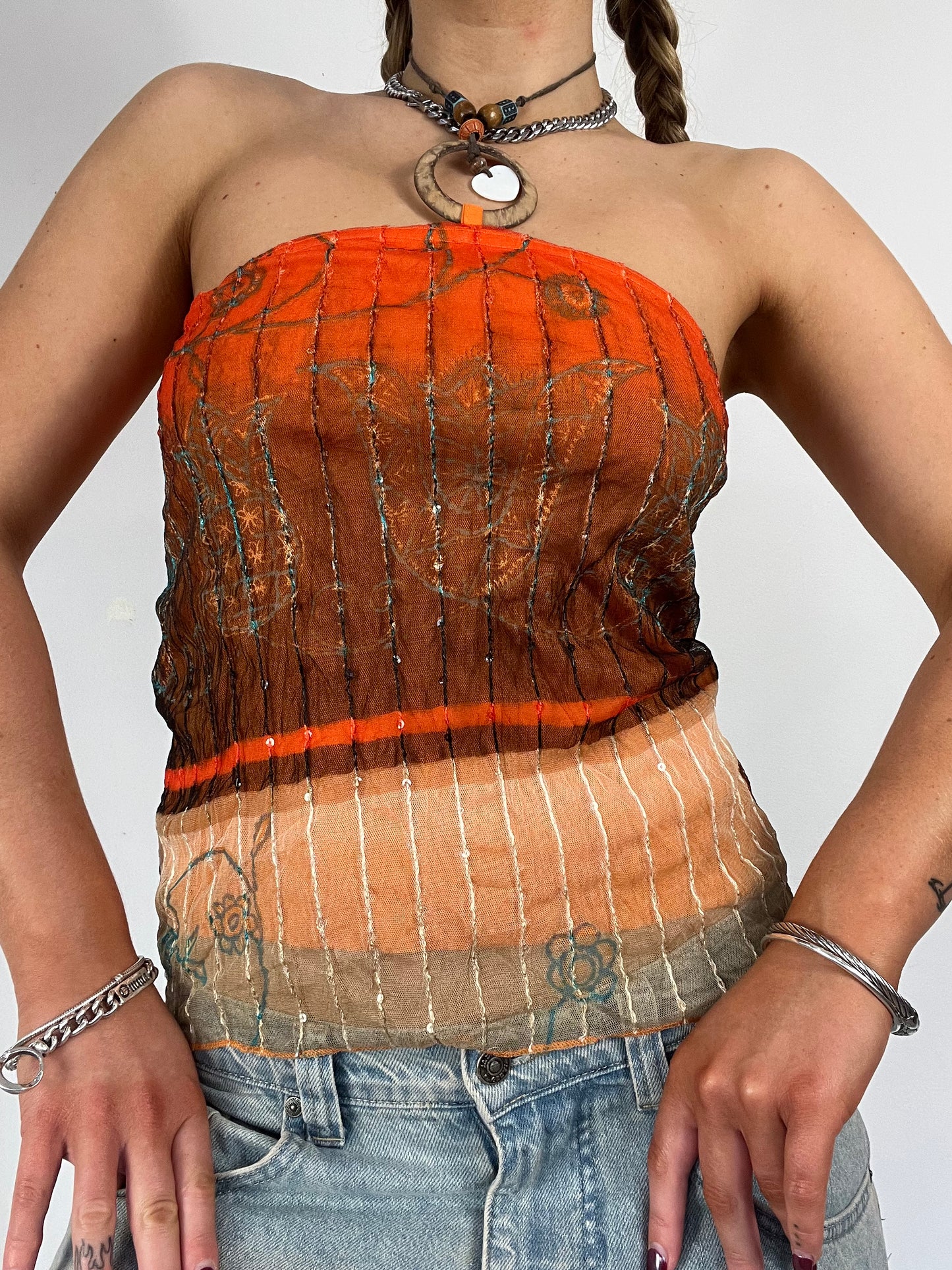 O-Ring Halter Neck Top - Size S