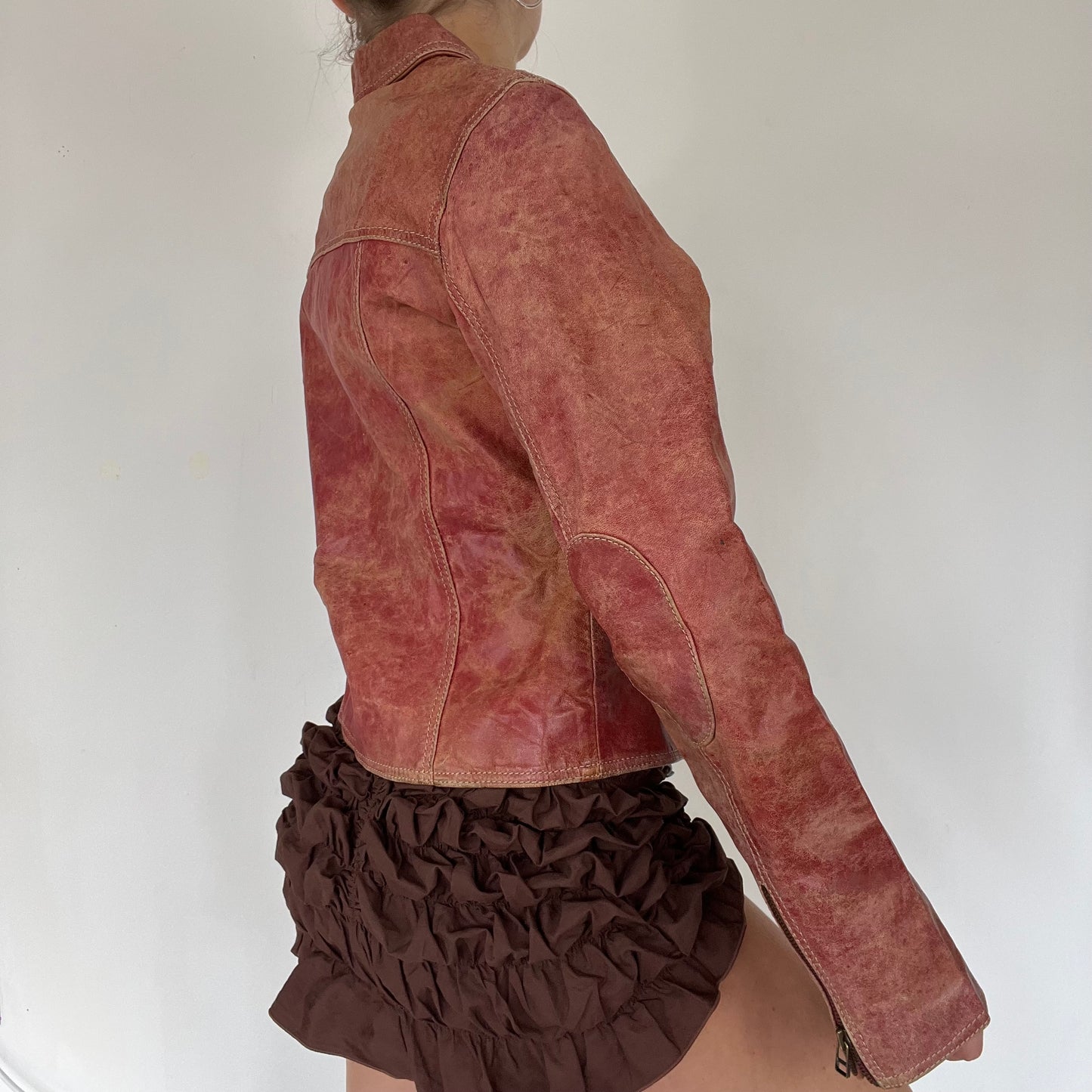 90s real leather jacket - Size S/M