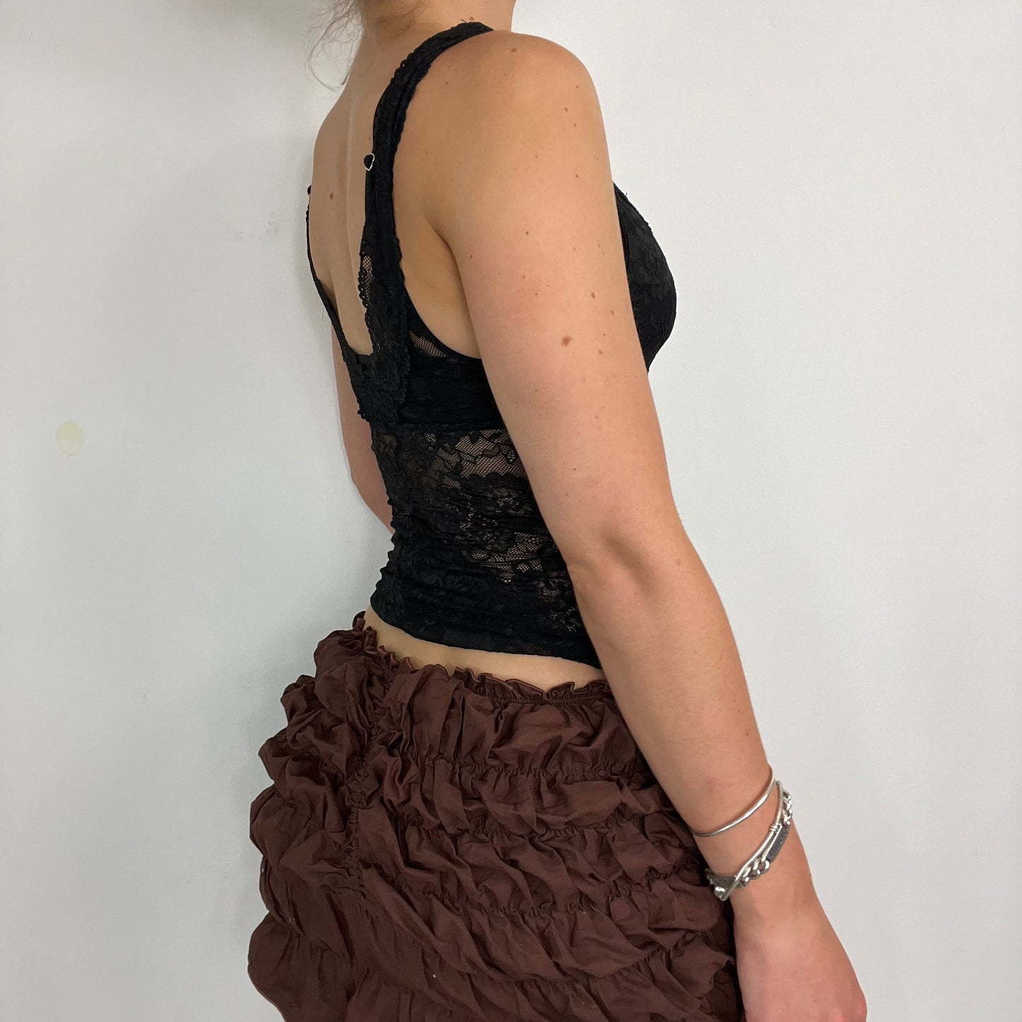 00s vintage lace vest cami top - Size S