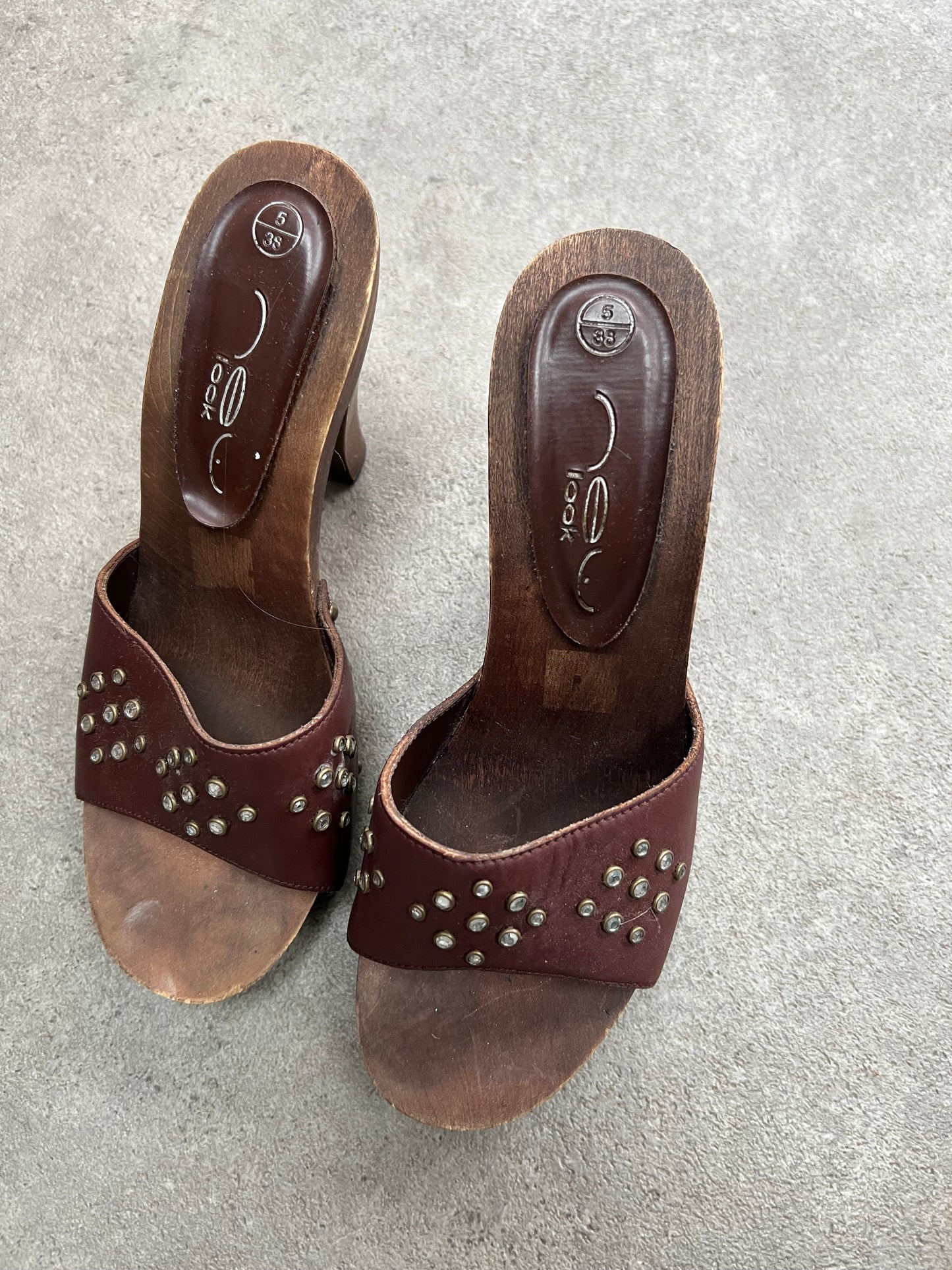 00s vintage wedge heels - UK 5