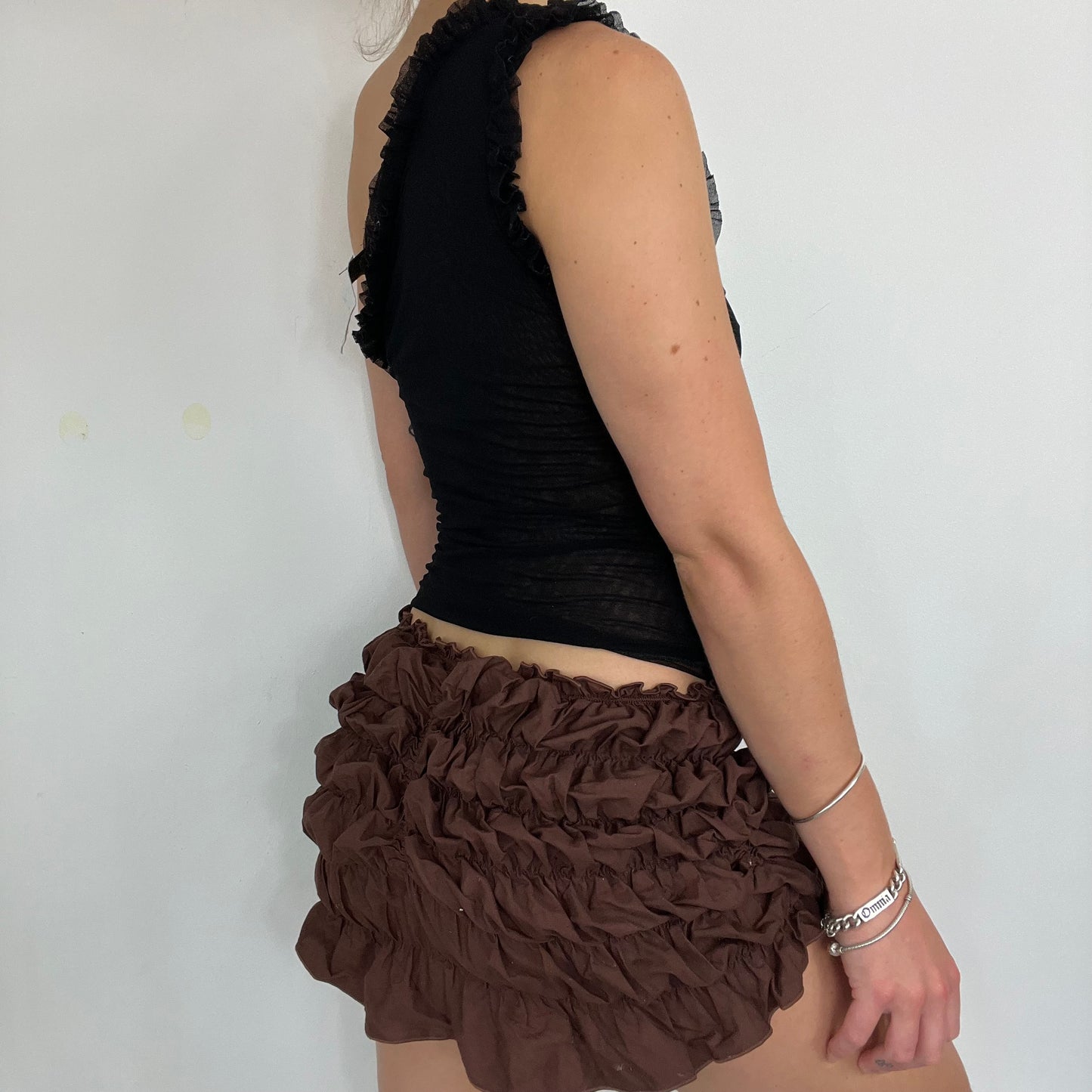 90s Plein Sud mesh layered one shoulder top - Size S