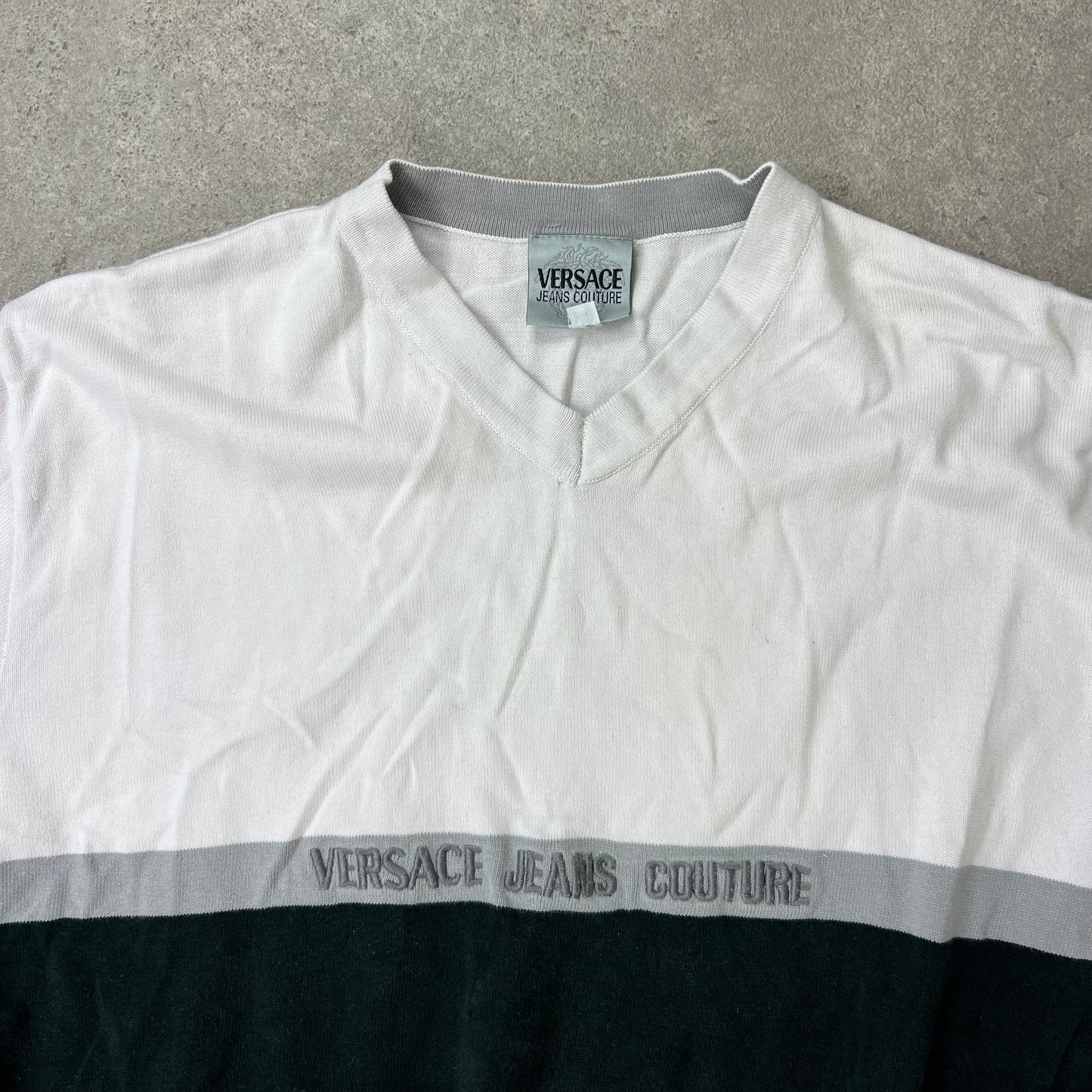 90s Versace Knit Spell Out Top