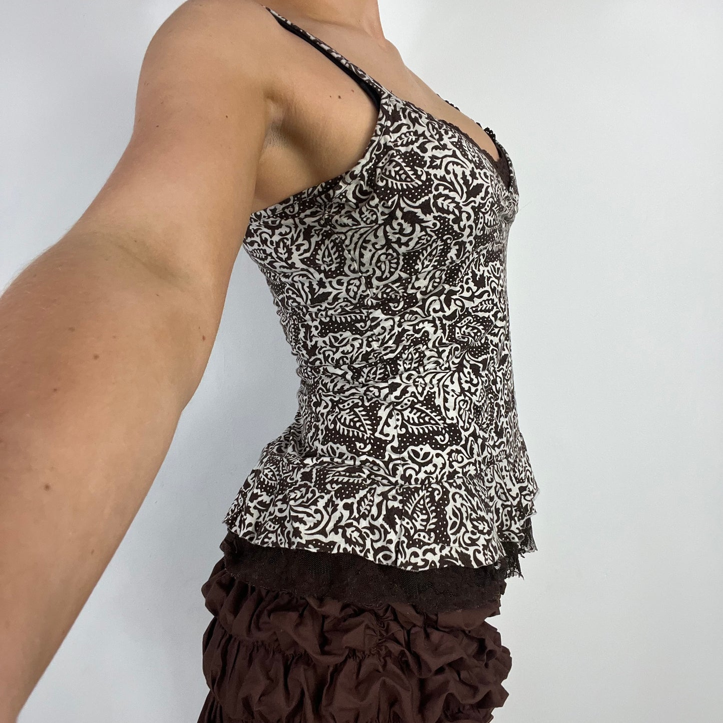 00s brown cami top - Size s
