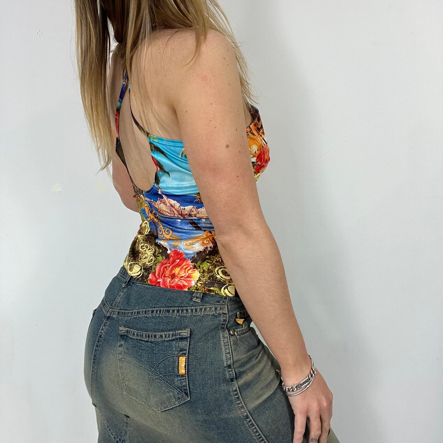 Y2K graphic print vest top - Size S
