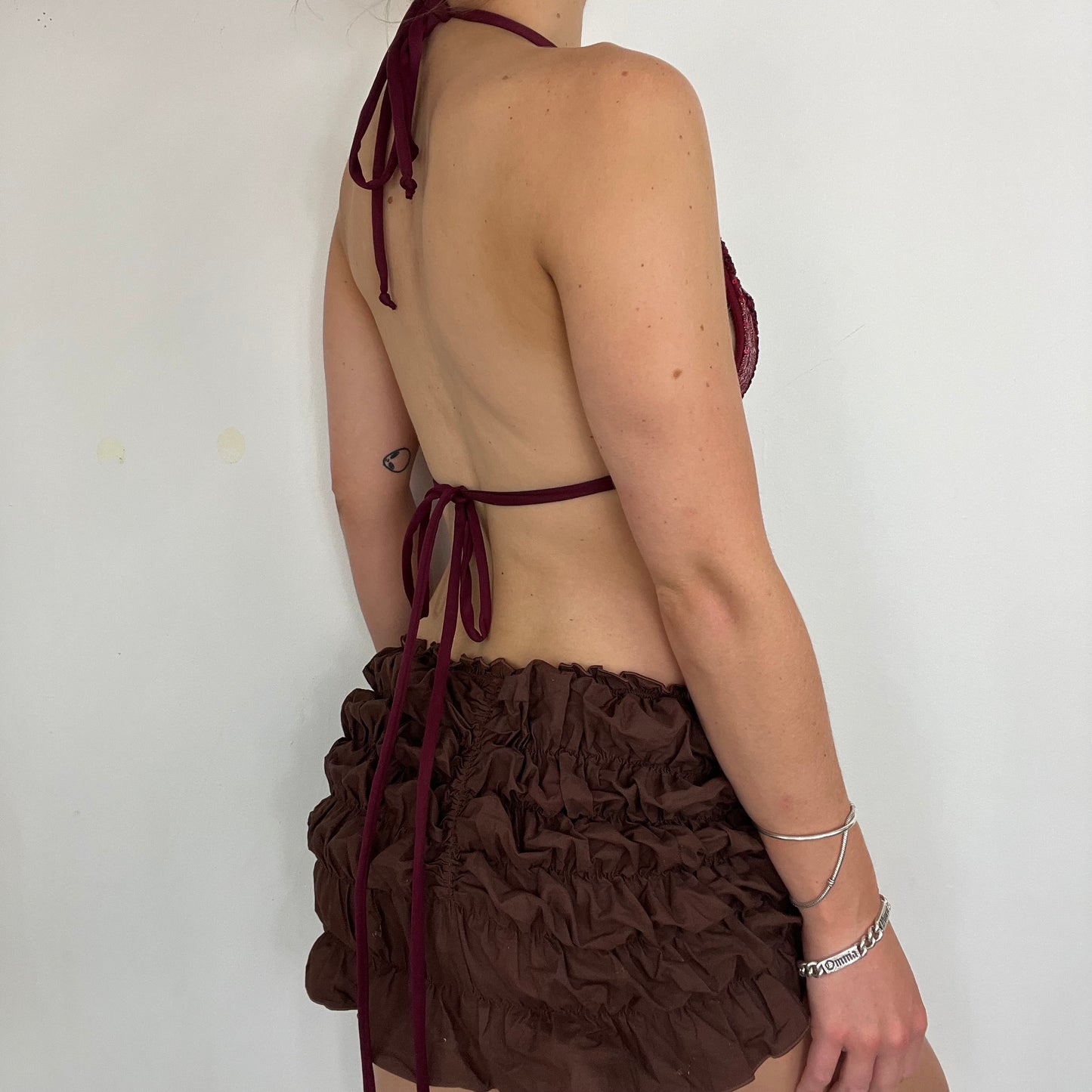00s dead stock sequin halter top - Size S