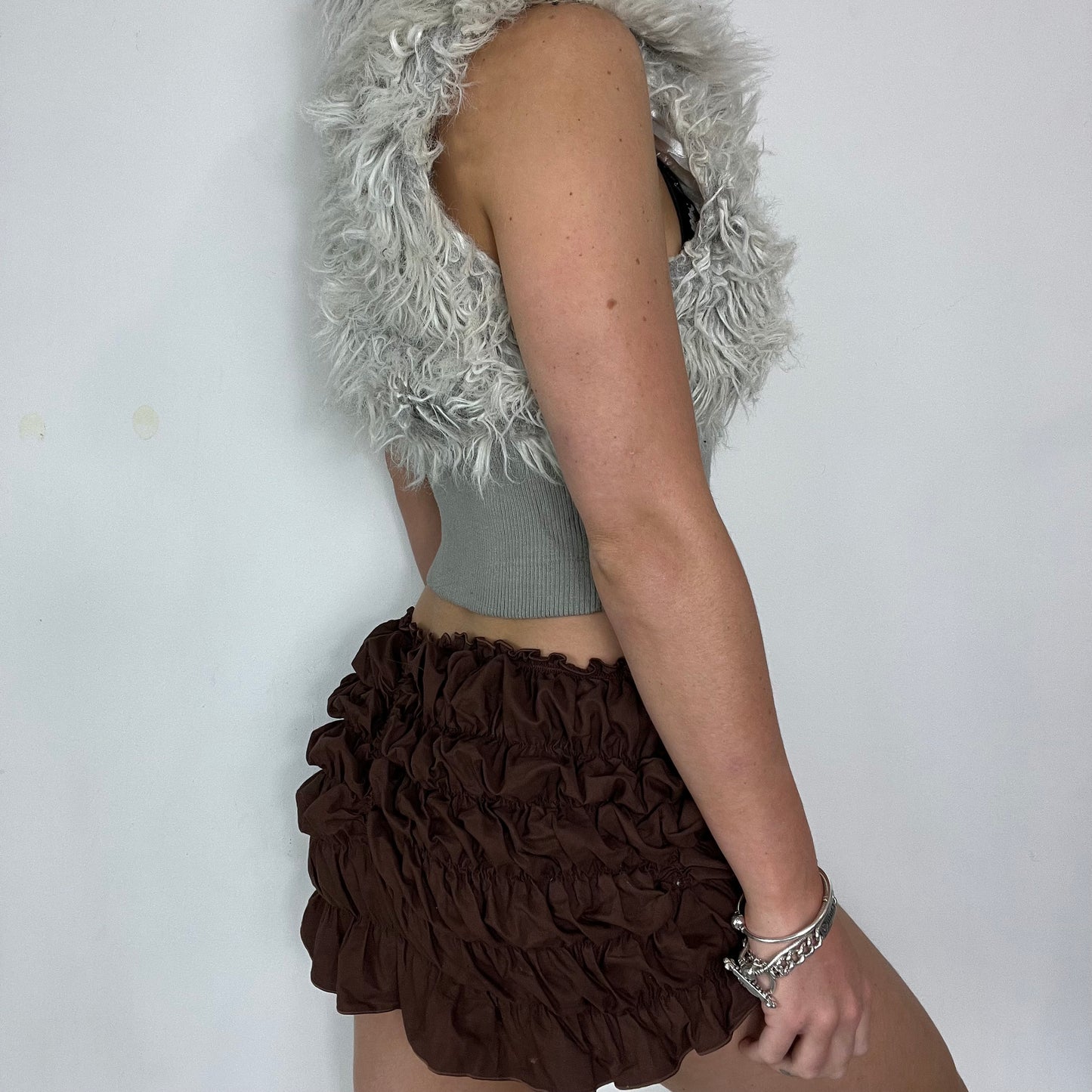 00s vintage Jennyfer fur gilet jacket - Size S