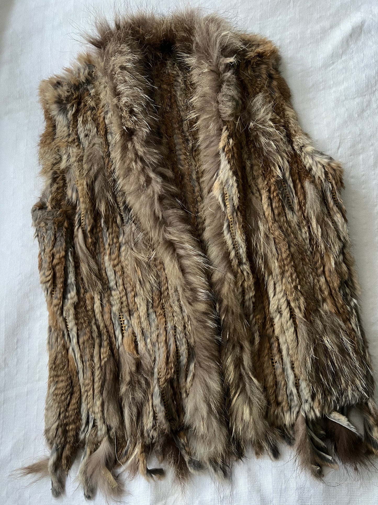 90s boho tassle fur gilet - Size M