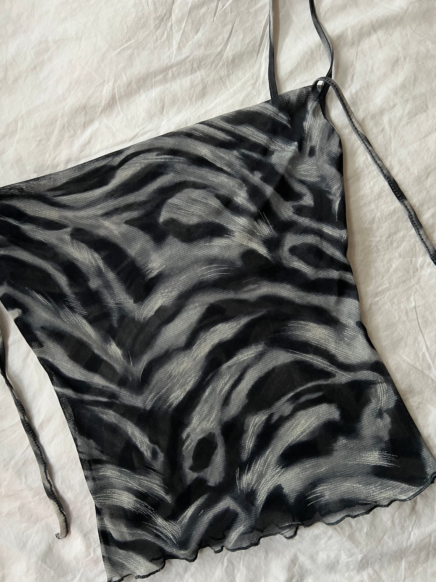 00s vintage mesh printed cami top - Size S