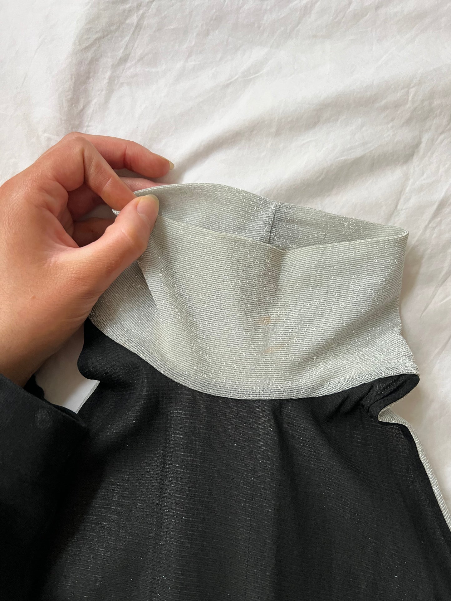 00s vintage double mesh layered halter neck top - Size S