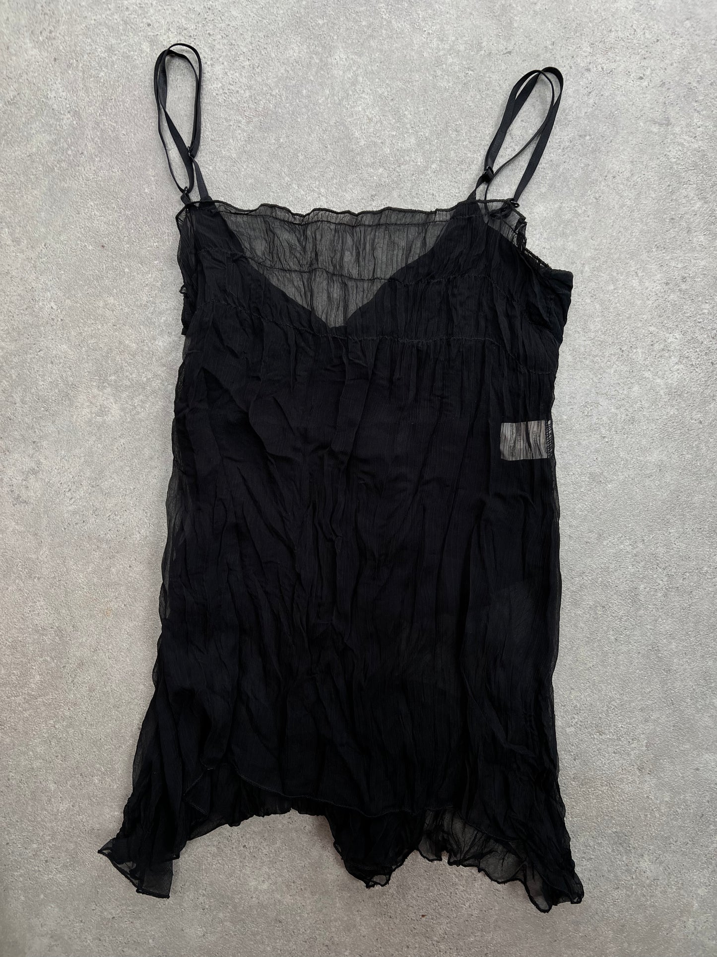 90s glitter ruffle glitter vest top - Size M