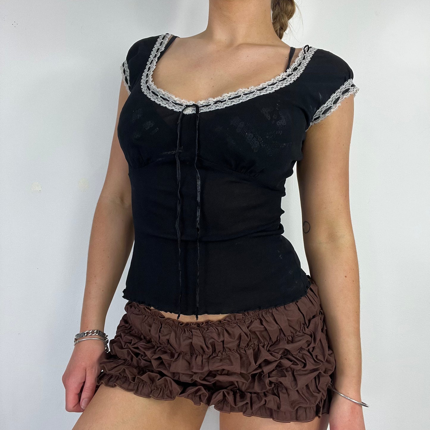 00s Pimkie mesh baby tee - Size S