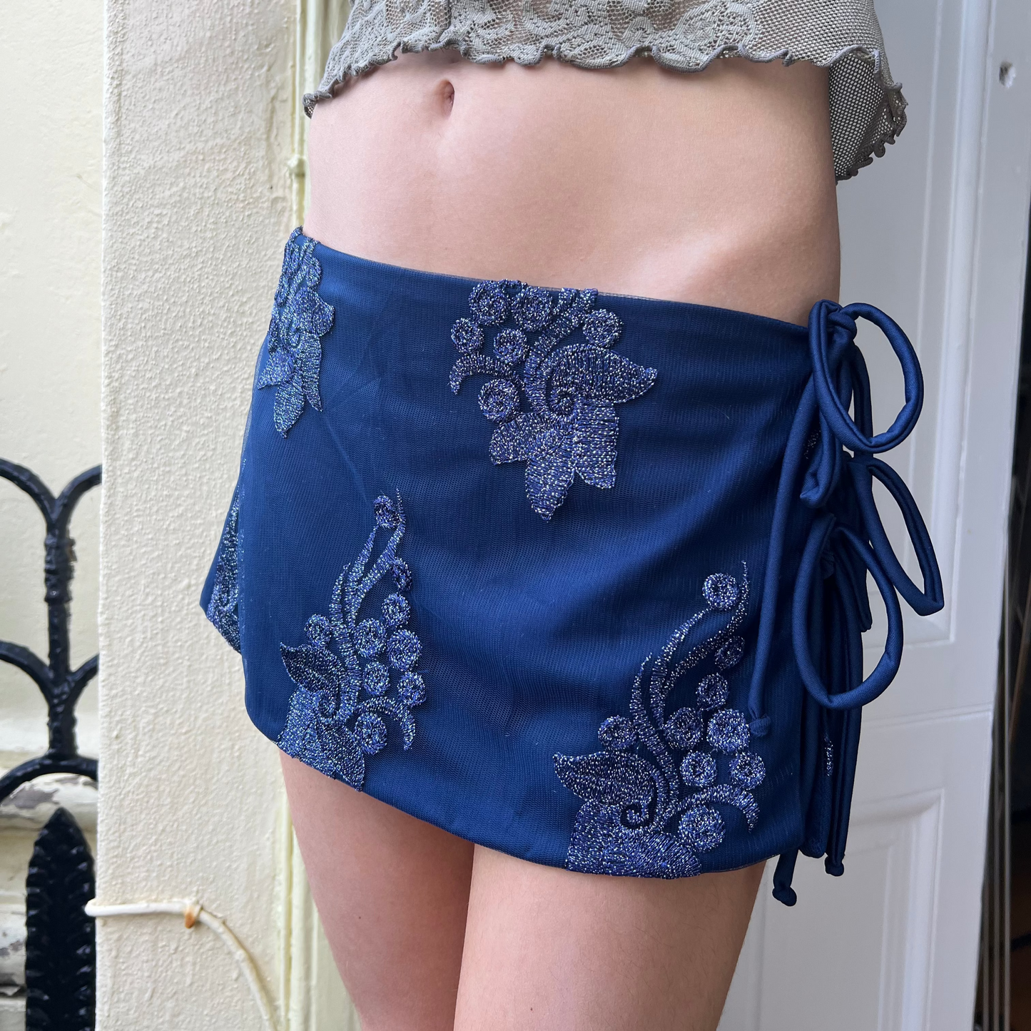 Embroidered Mini Skirt – Cosmic Collection – Midnight