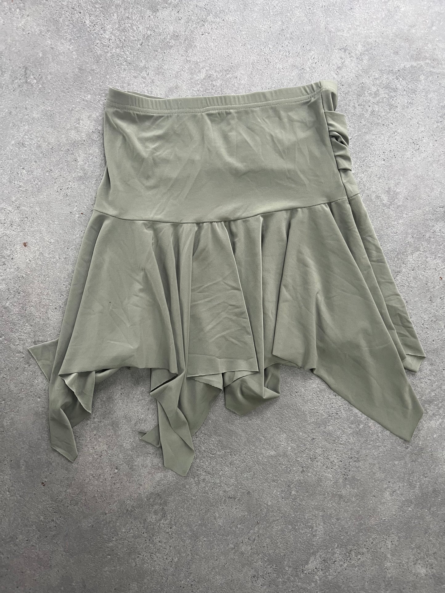 90s Belted Fairy Mini Skirt Khaki (S)