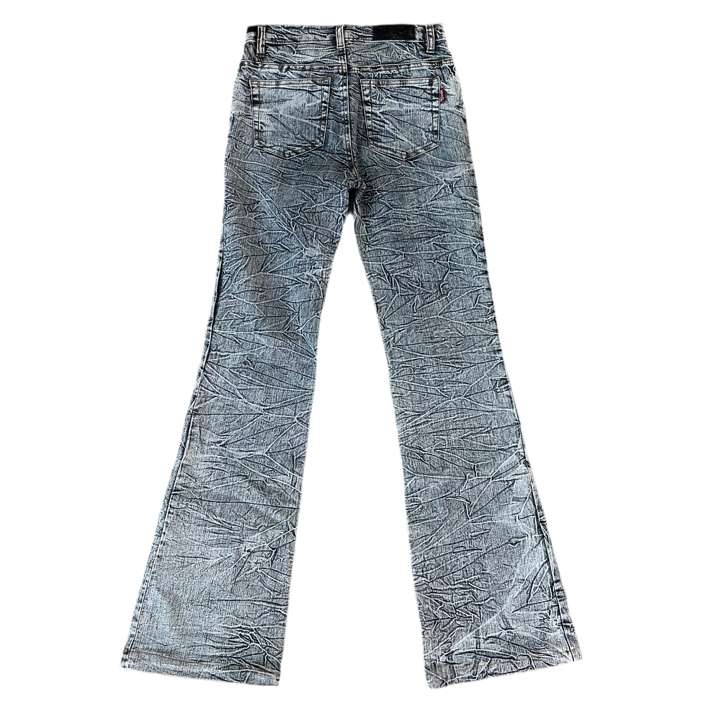 Y2K Acid Wash Flared Jeans