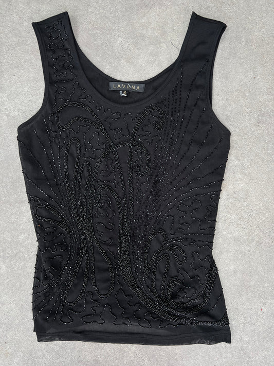 90s sequin vest top - Size M