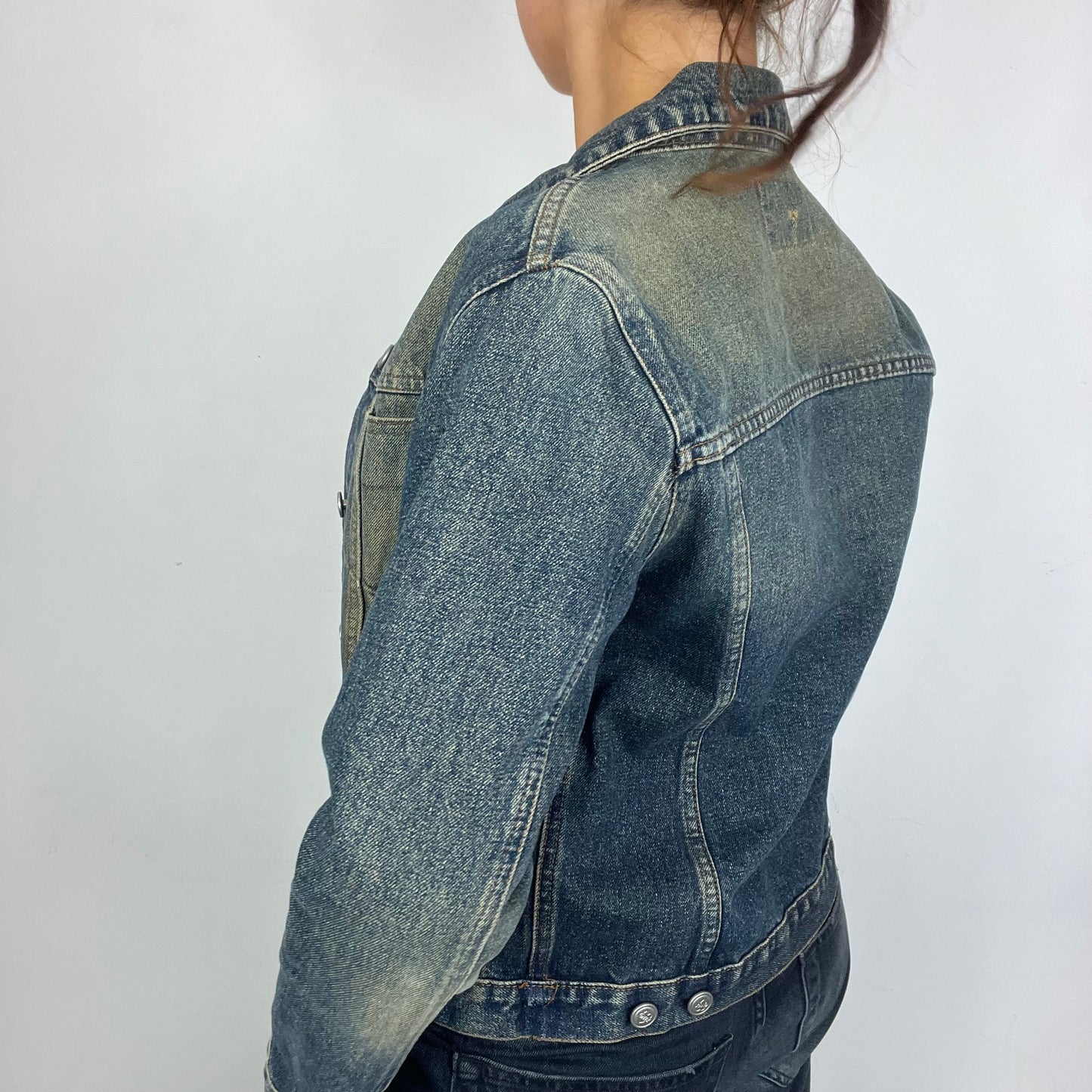 ONYX Denim Washed Jacket Y2K - S