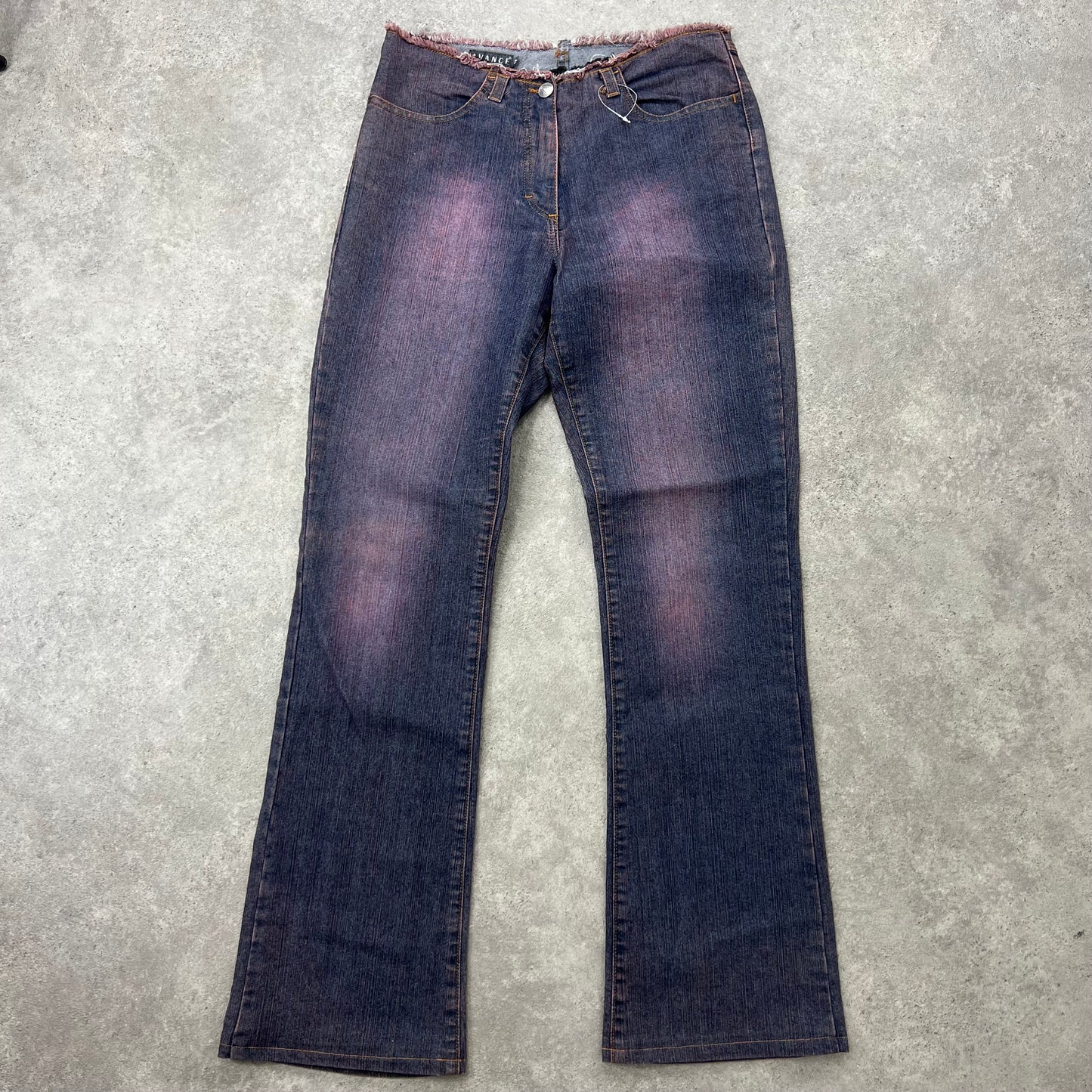 Purple pink wash jeans