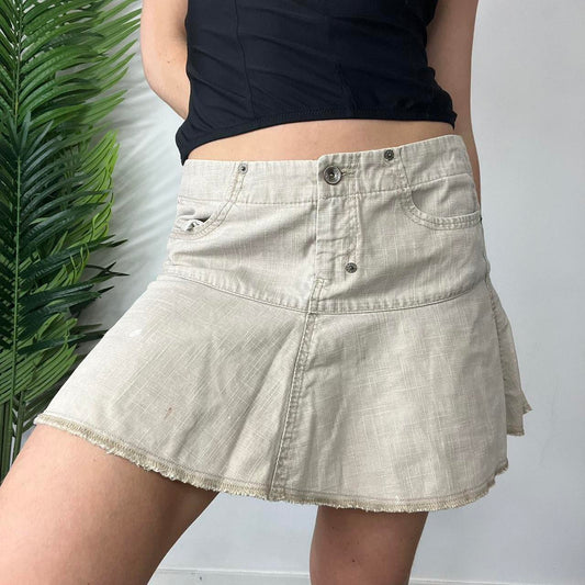 90s Beige Rara Mini Skirt