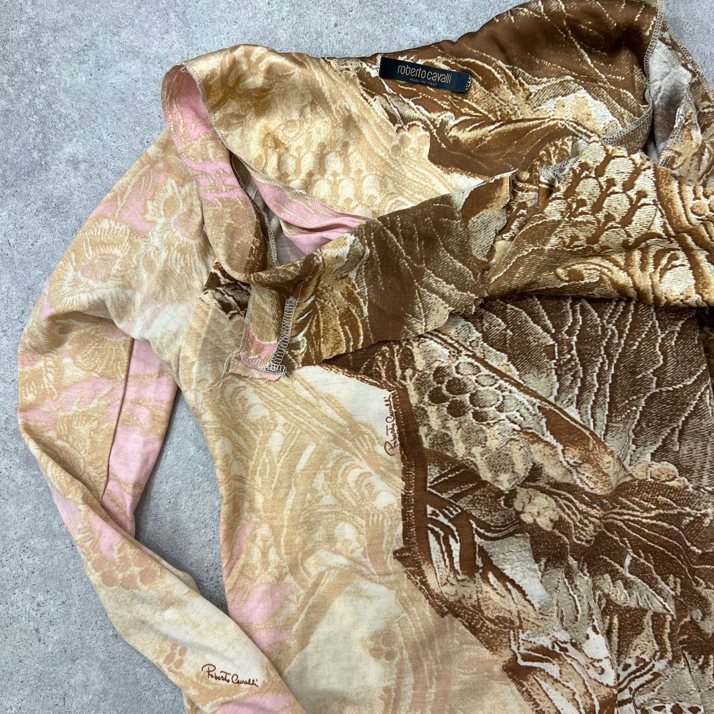 Roberto Cavalli Long Sleeve Cape Top (S)