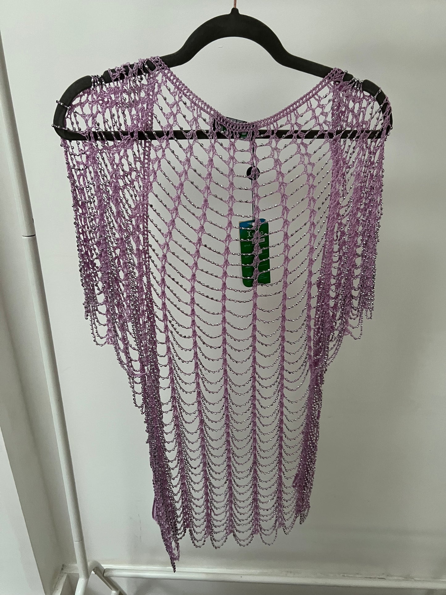 00s lilac crochet cardigan - size M/L