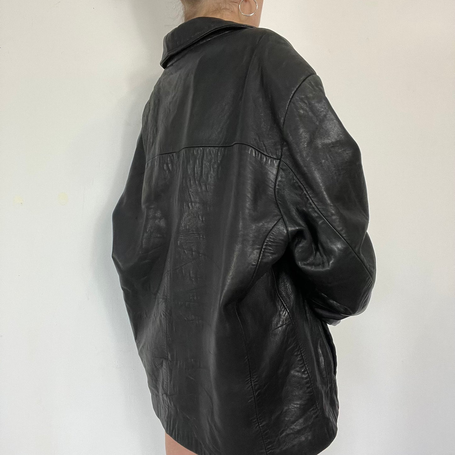 Real leather bomber jacket - Size XL