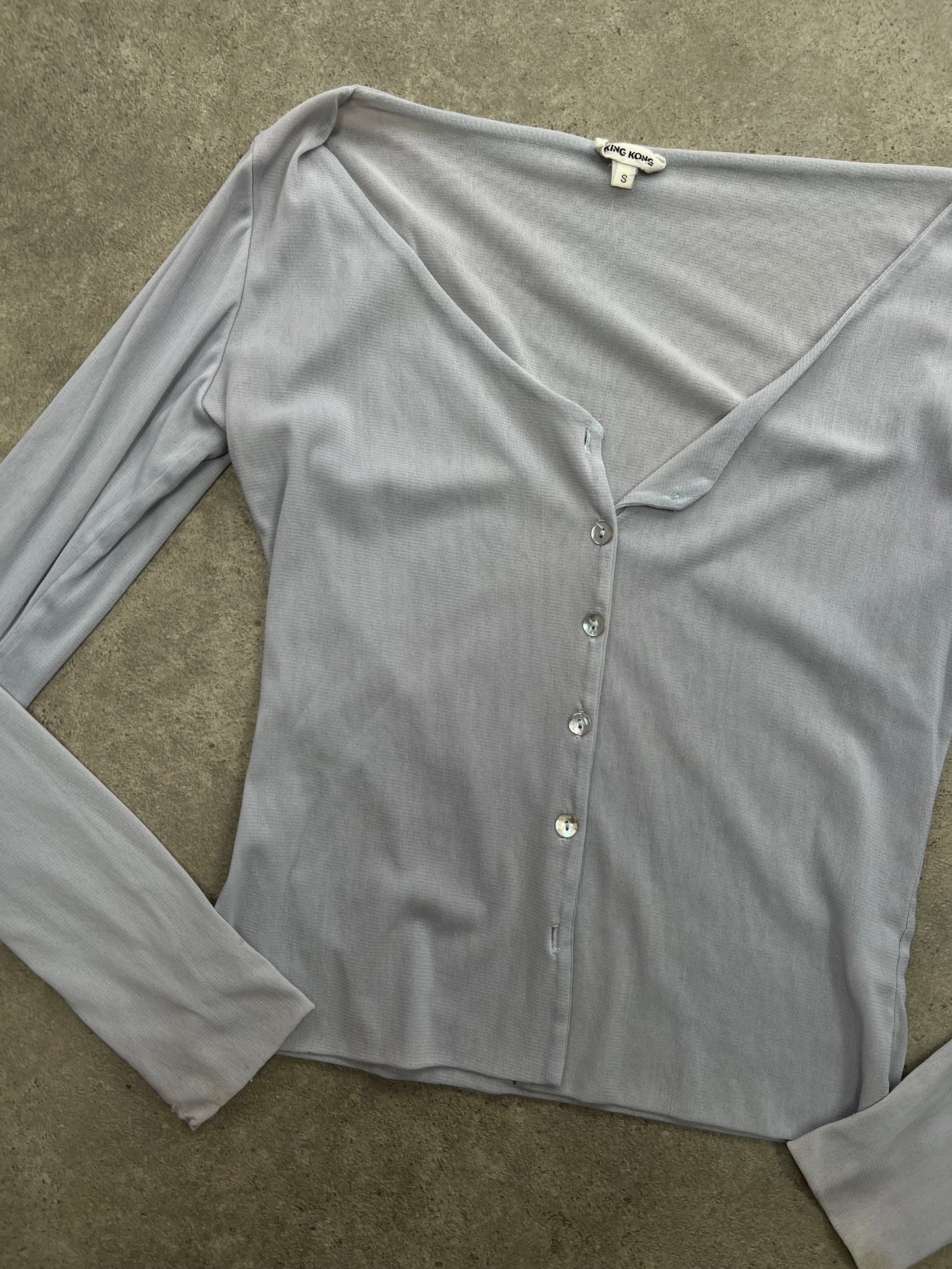 00s mesh grey cardigan - Size S