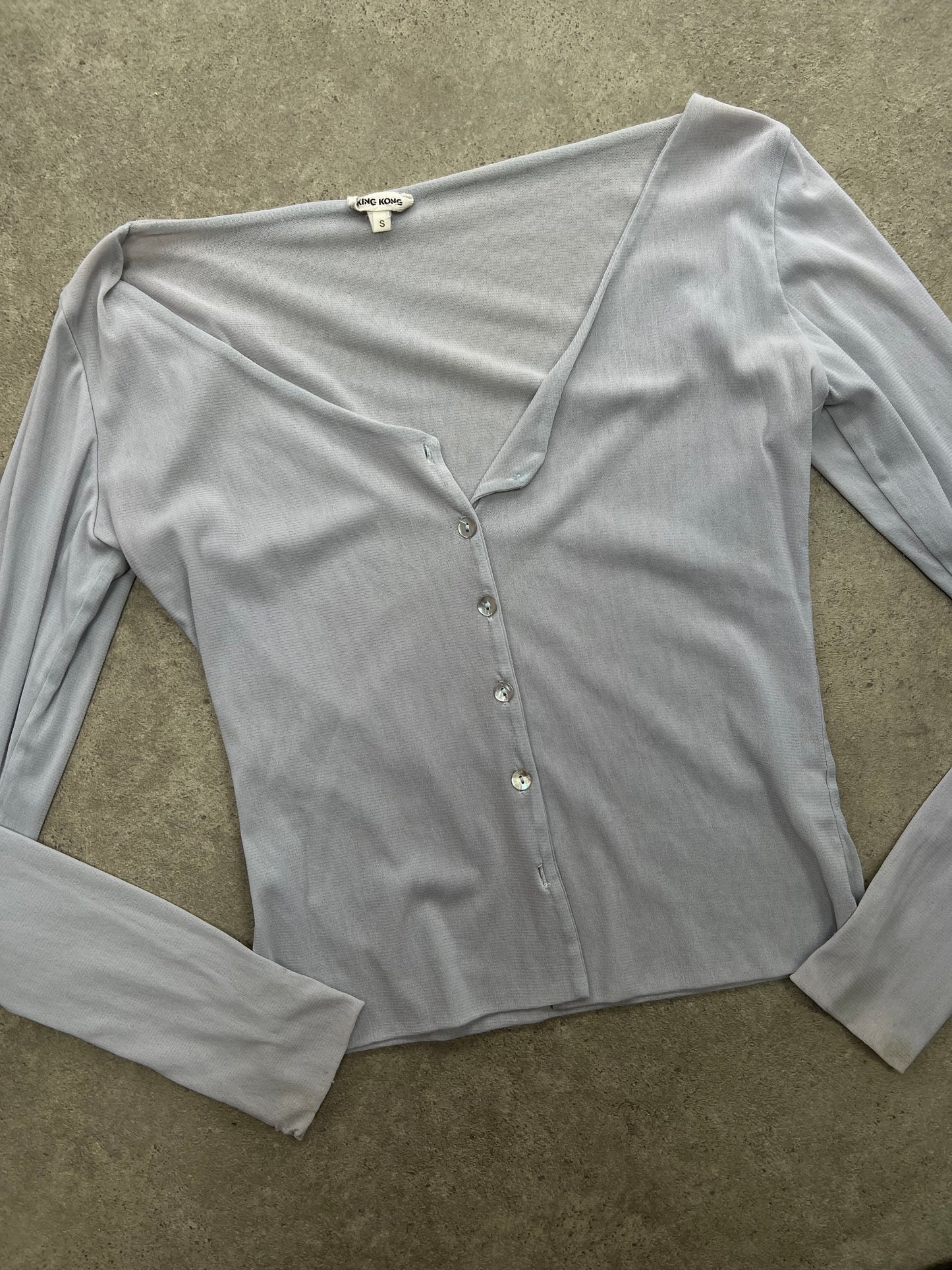 00s mesh grey cardigan - Size S