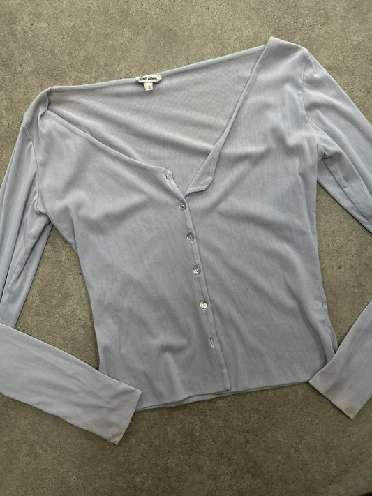 00s mesh grey cardigan - Size S