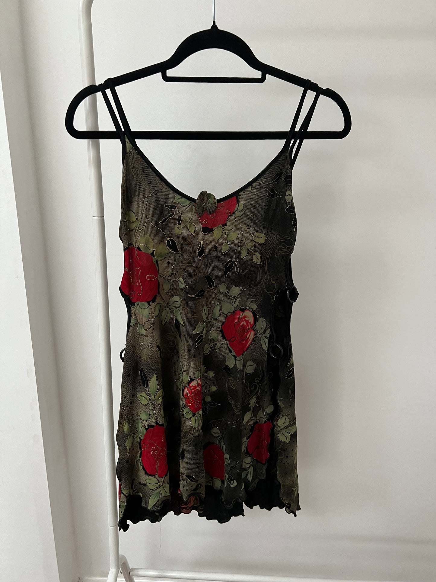 00s graphic print o ring mini dress - Size S/M