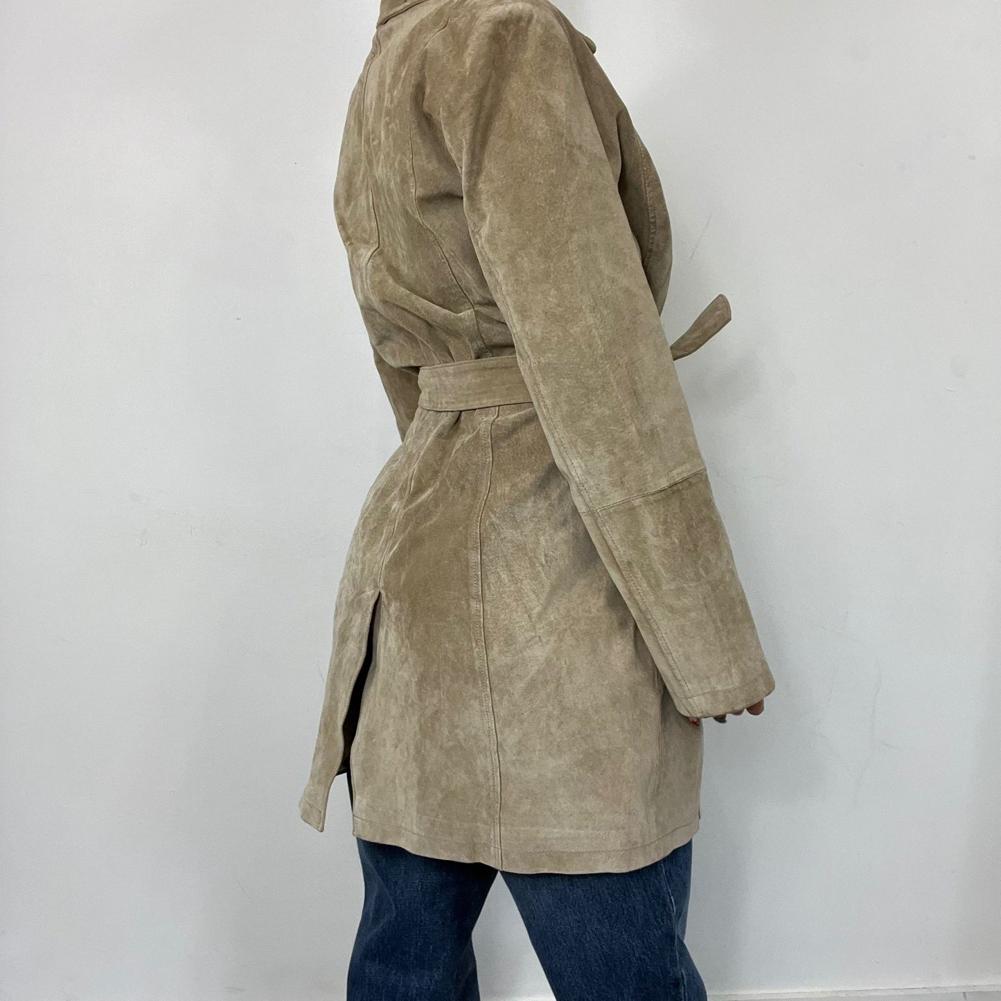 Suede Look Trench Coat (M/L)