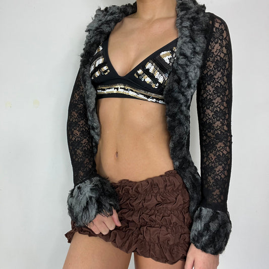 00s Morgan De Toi lace fur cardigan - Size S