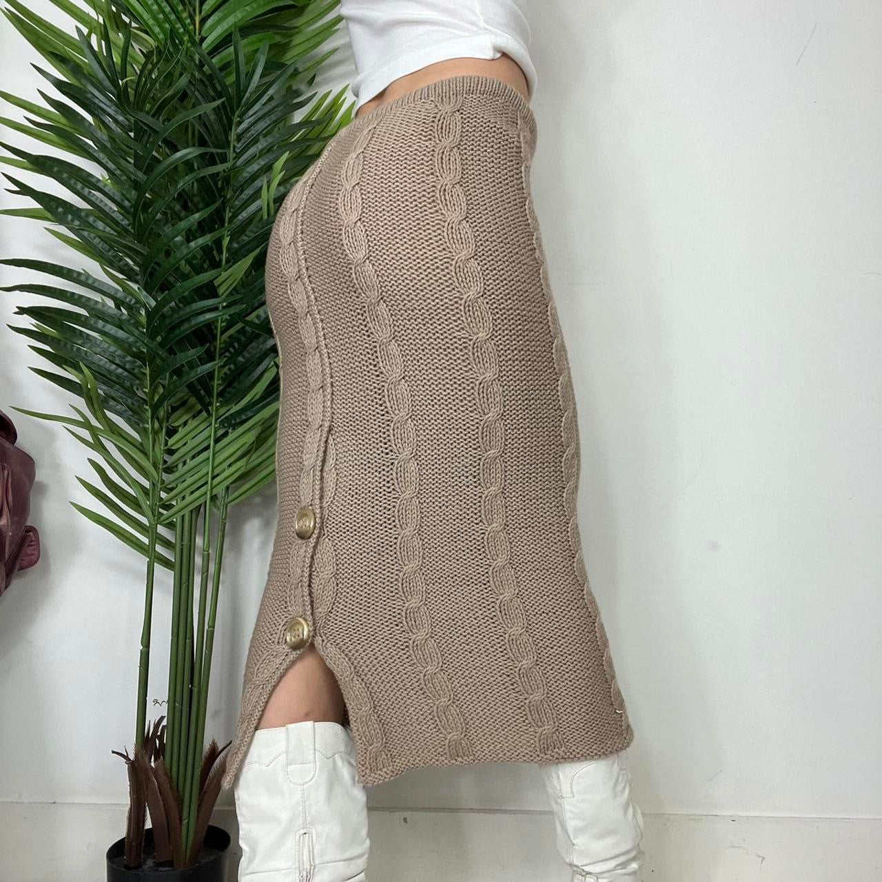 90s knitted midi skirt