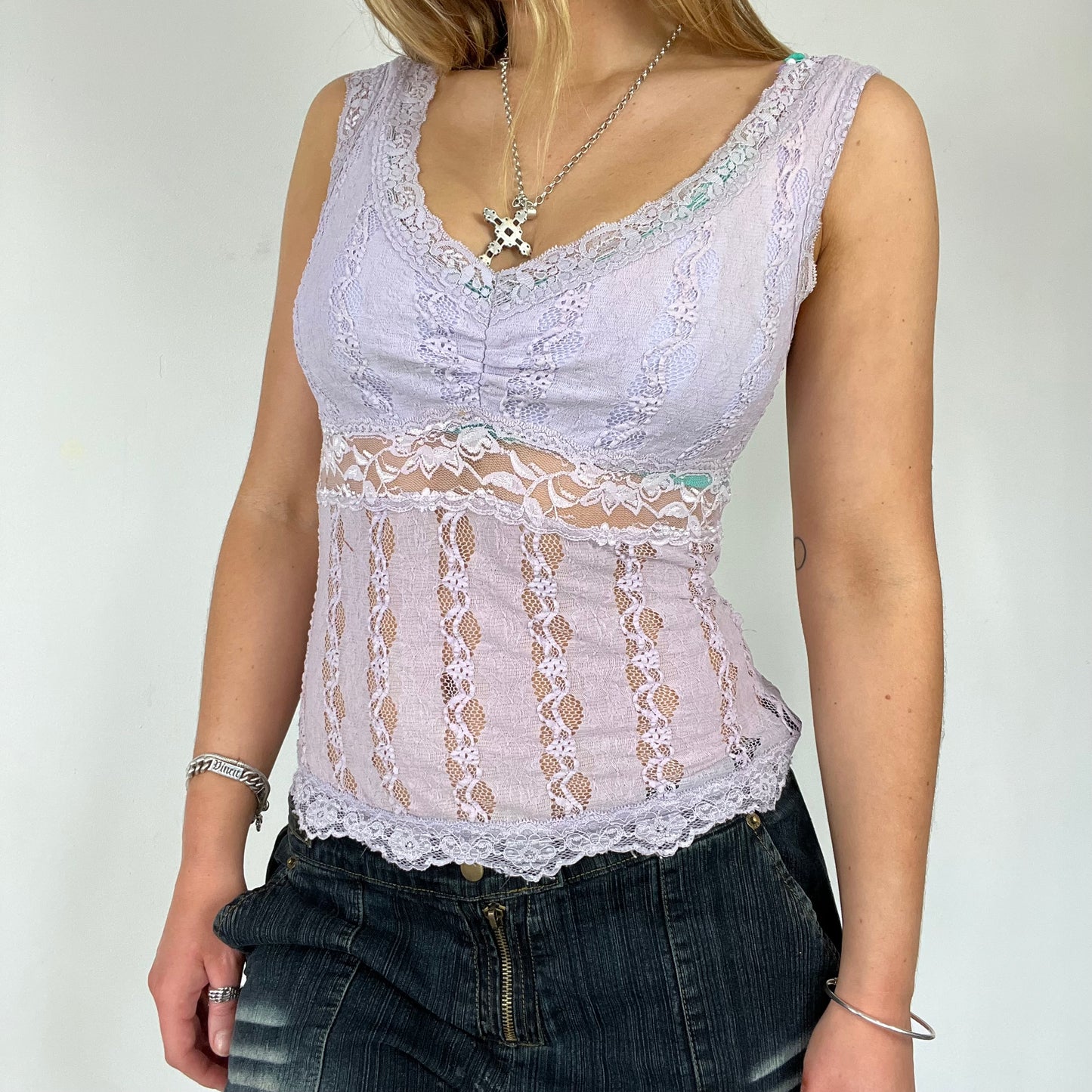 90s lace cami top - Size S