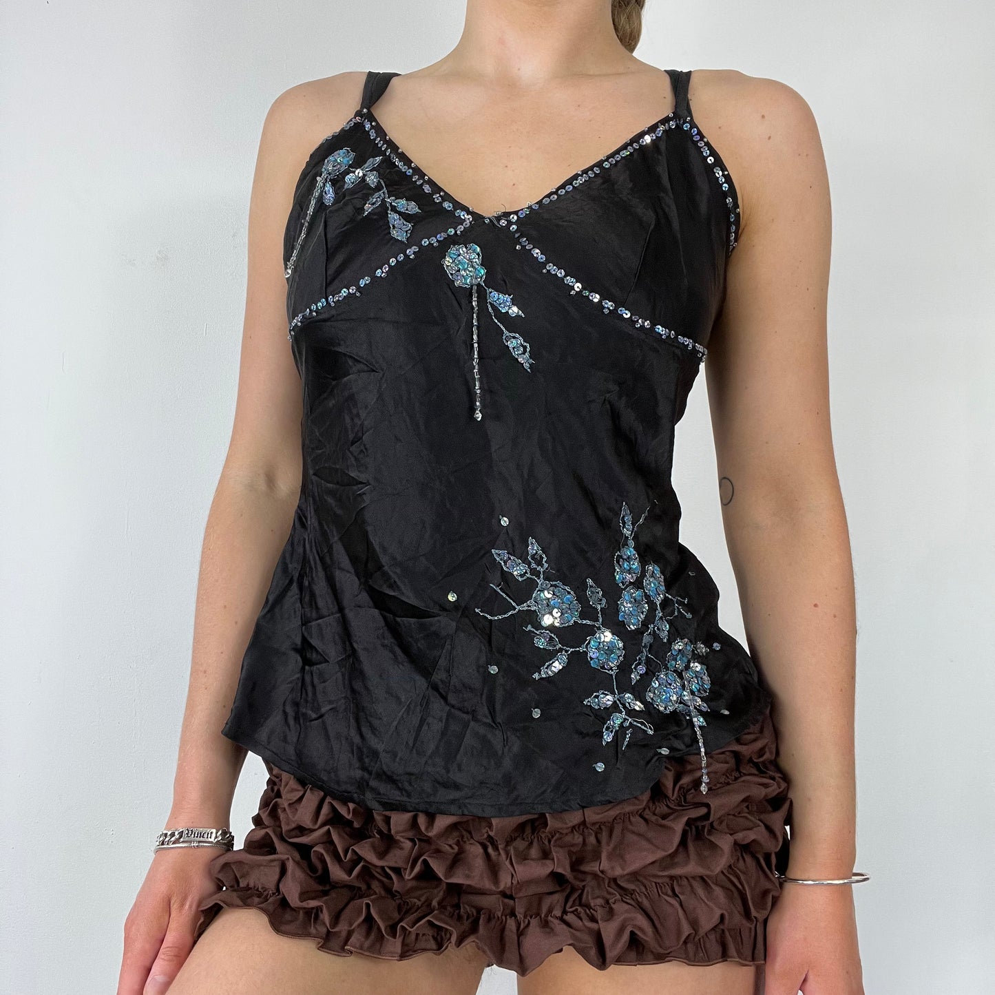00s beaded cami vest top - Size S