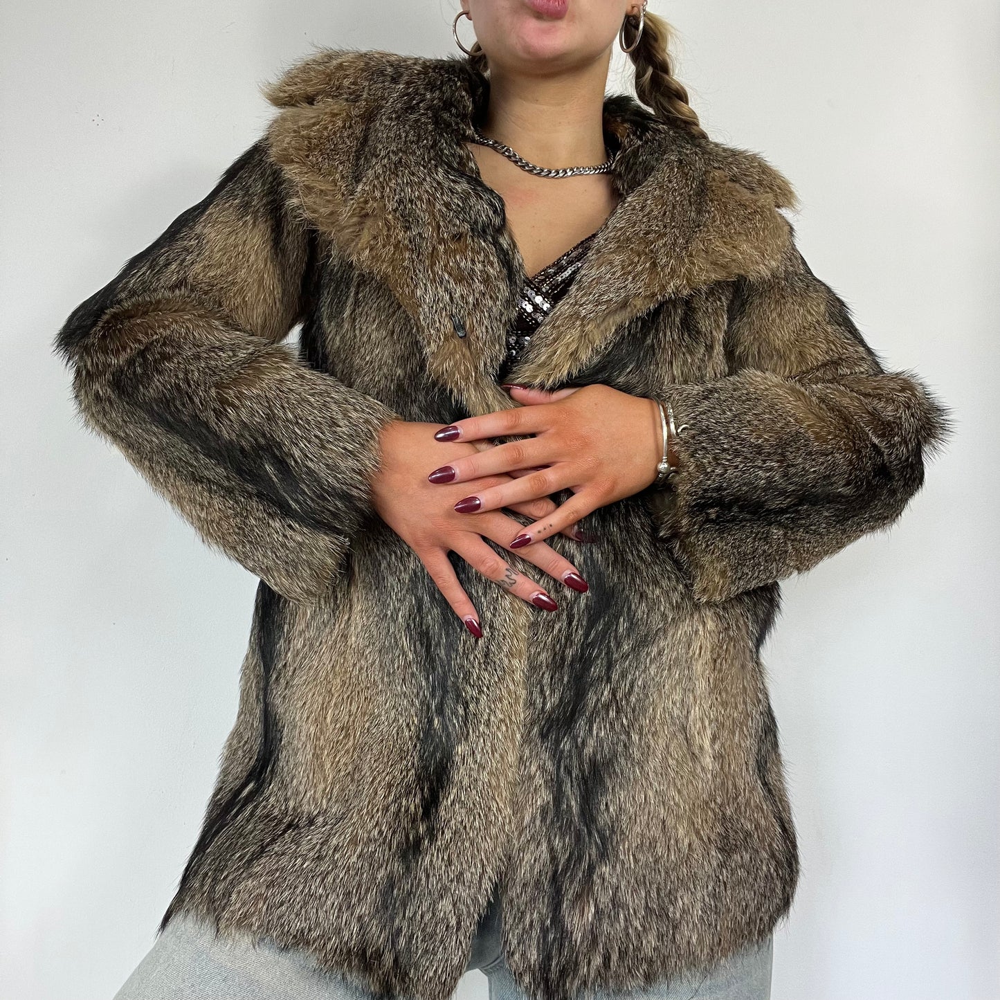 Real fur coat - Size M