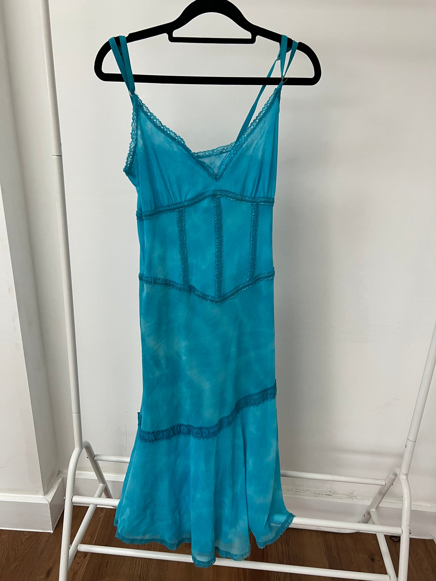 00s blue maxi dress - Size S/M
