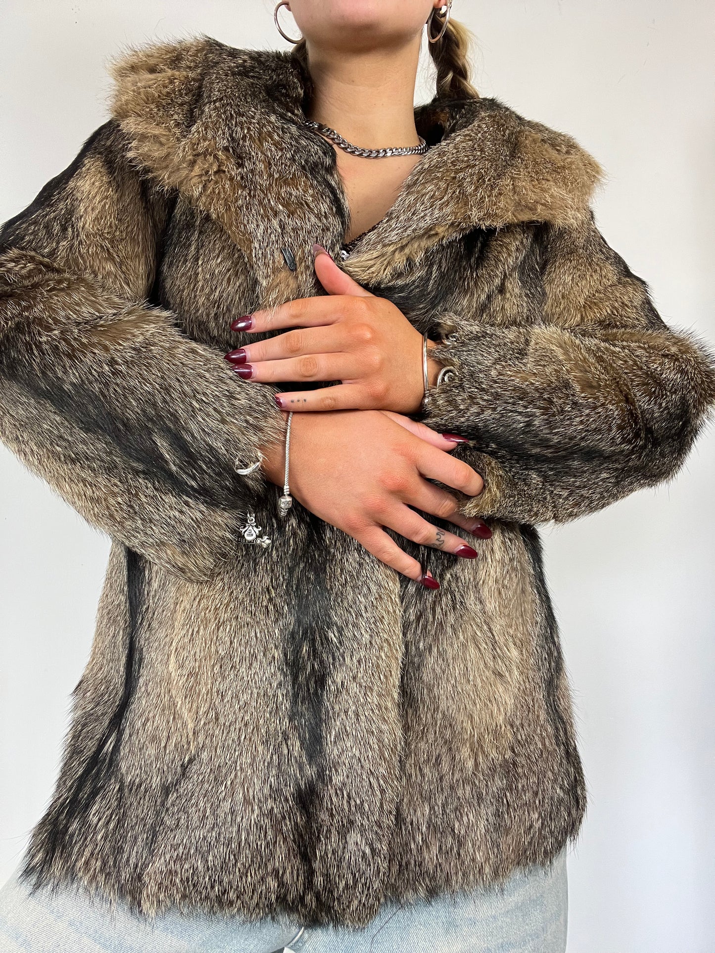 Real fur coat - Size M