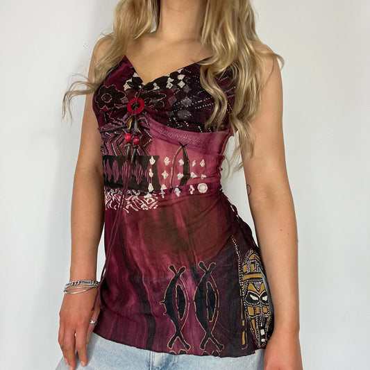 00s graphic cami top - Size S