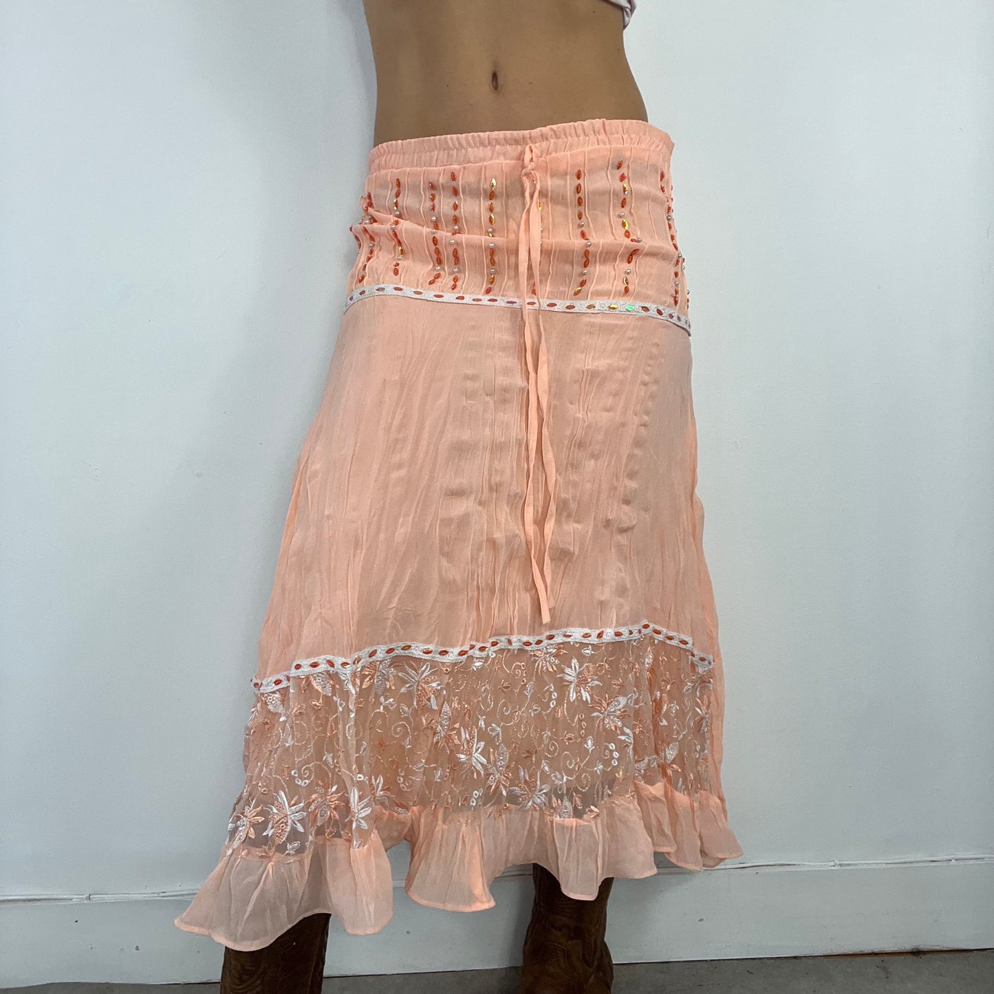 00s mesh sequin fairy lace skirt - Size S/M